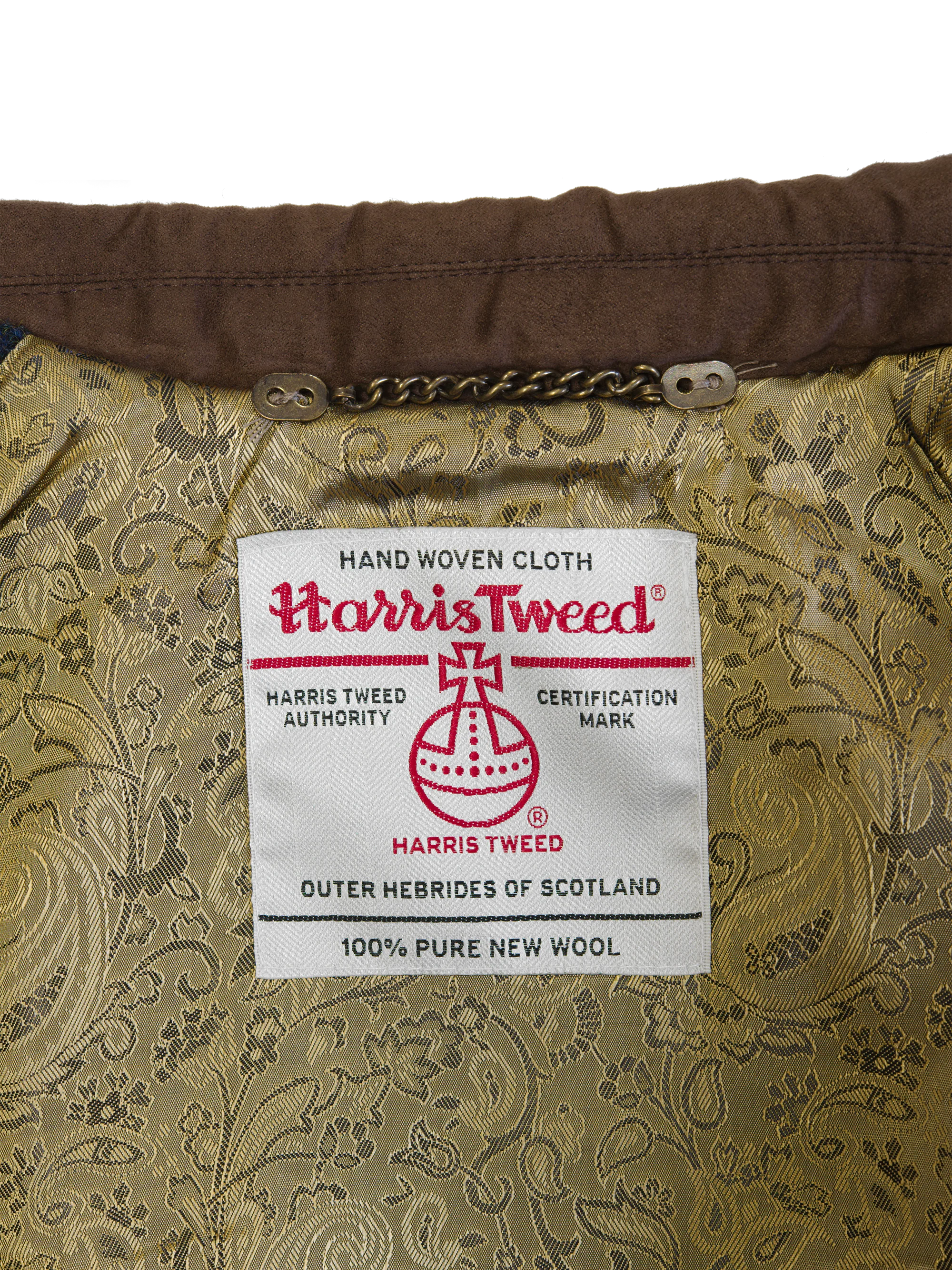 Harris Tweed Chuck Country Gilet - Blue Multi - Image 8