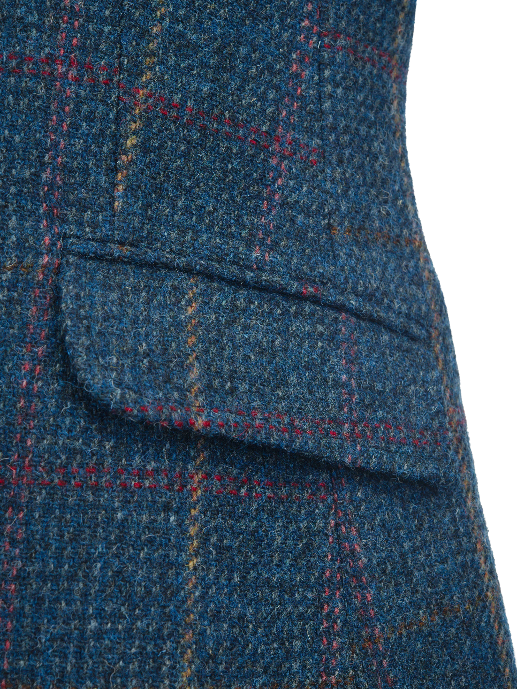 Harris Tweed Claire Jacket Blue Check - Image 5