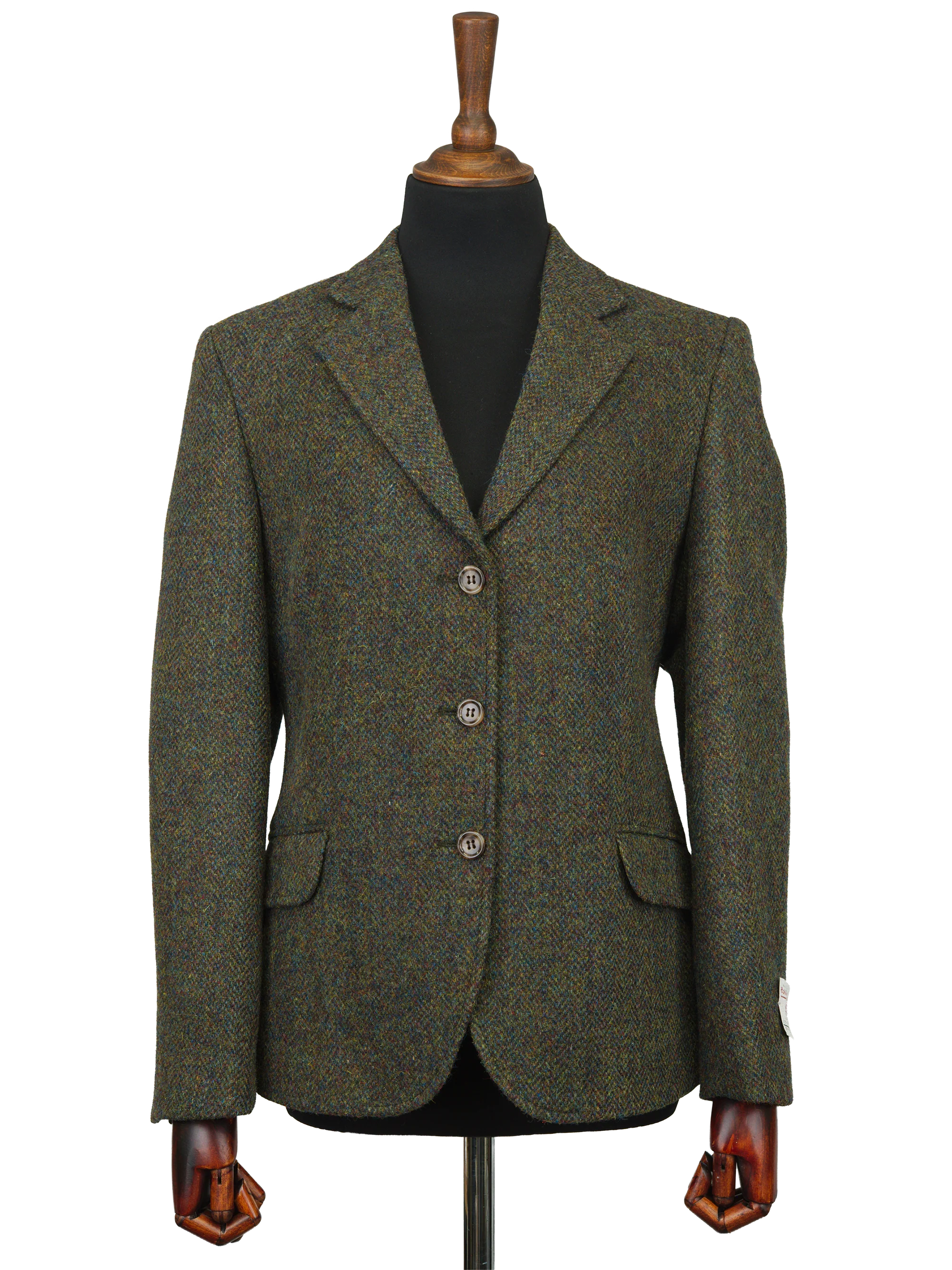 Harris Tweed Claire Jacket Forest Green Herringbone