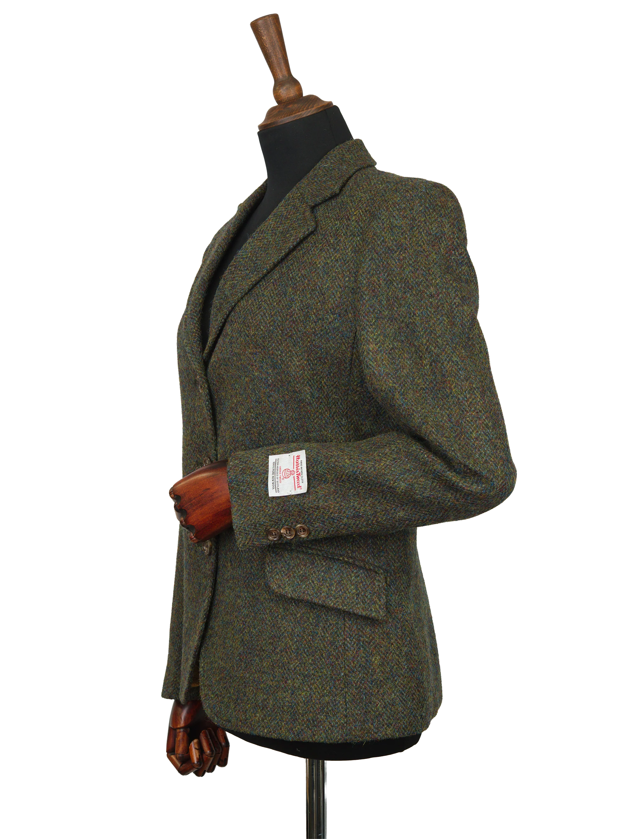 Harris Tweed Claire Jacket Forest Green Herringbone - Image 2