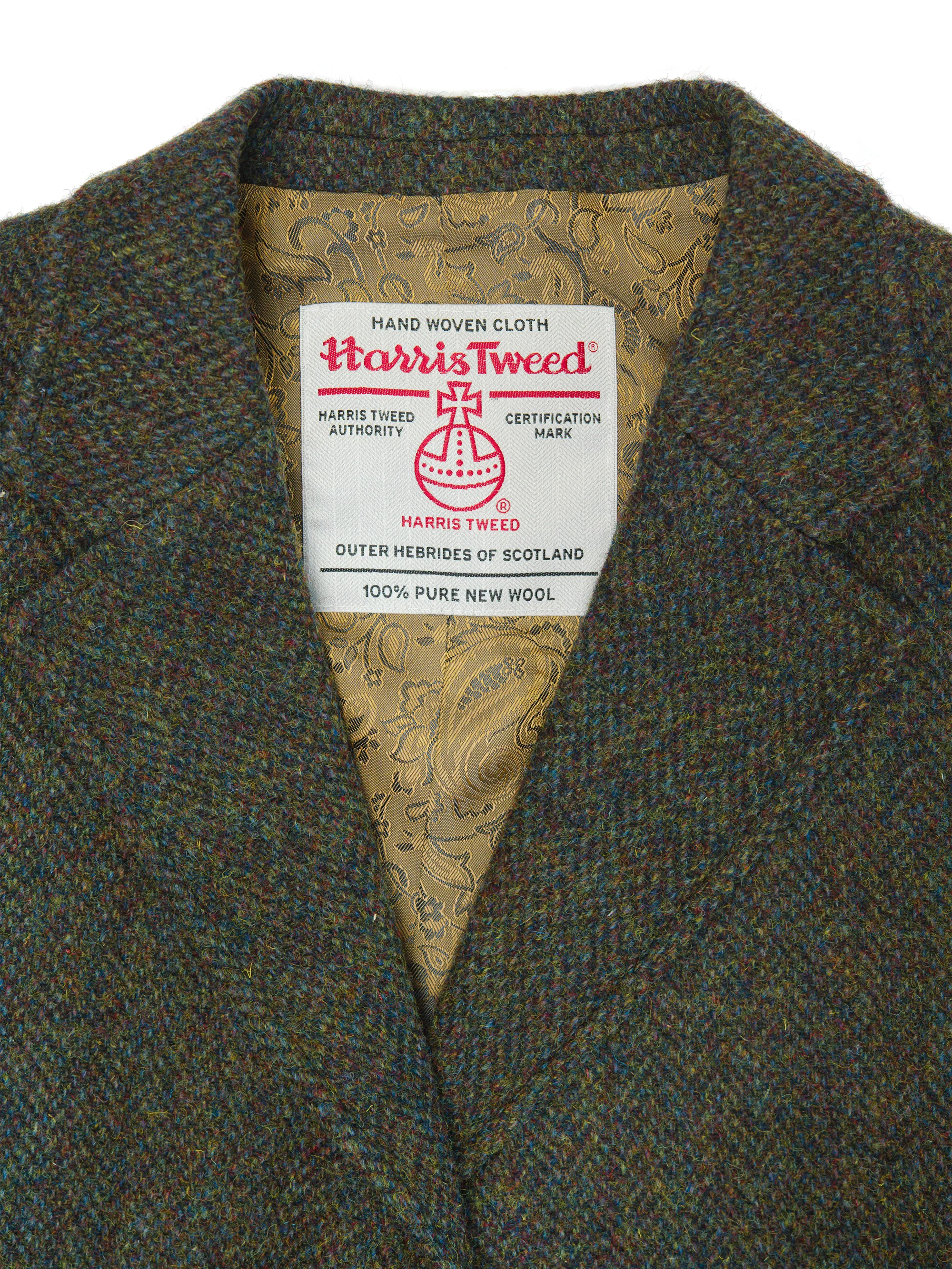 Harris Tweed Claire Jacket Forest Green Herringbone - Image 7