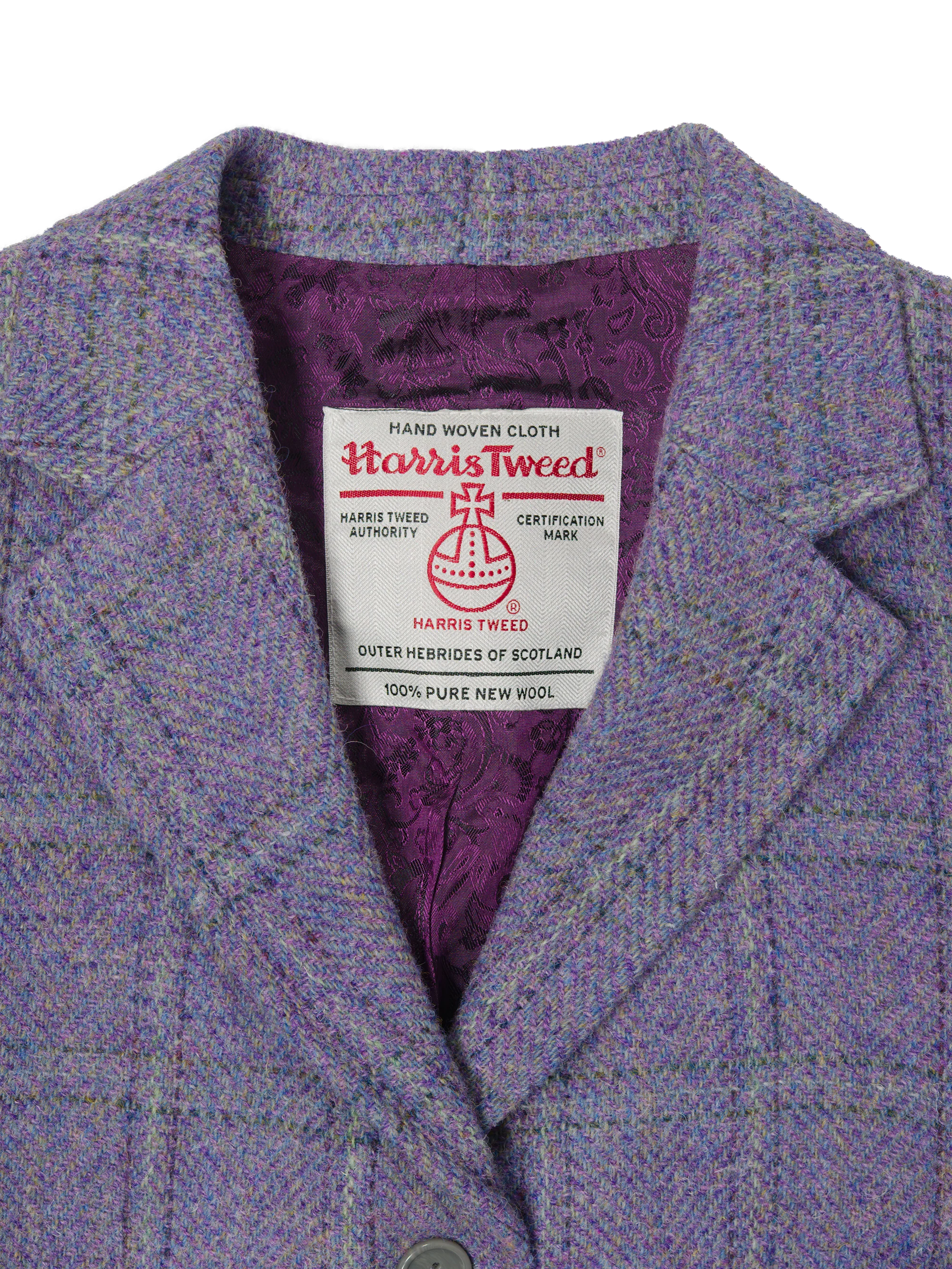 Harris Tweed Claire Jacket - Lilac Check - Image 2