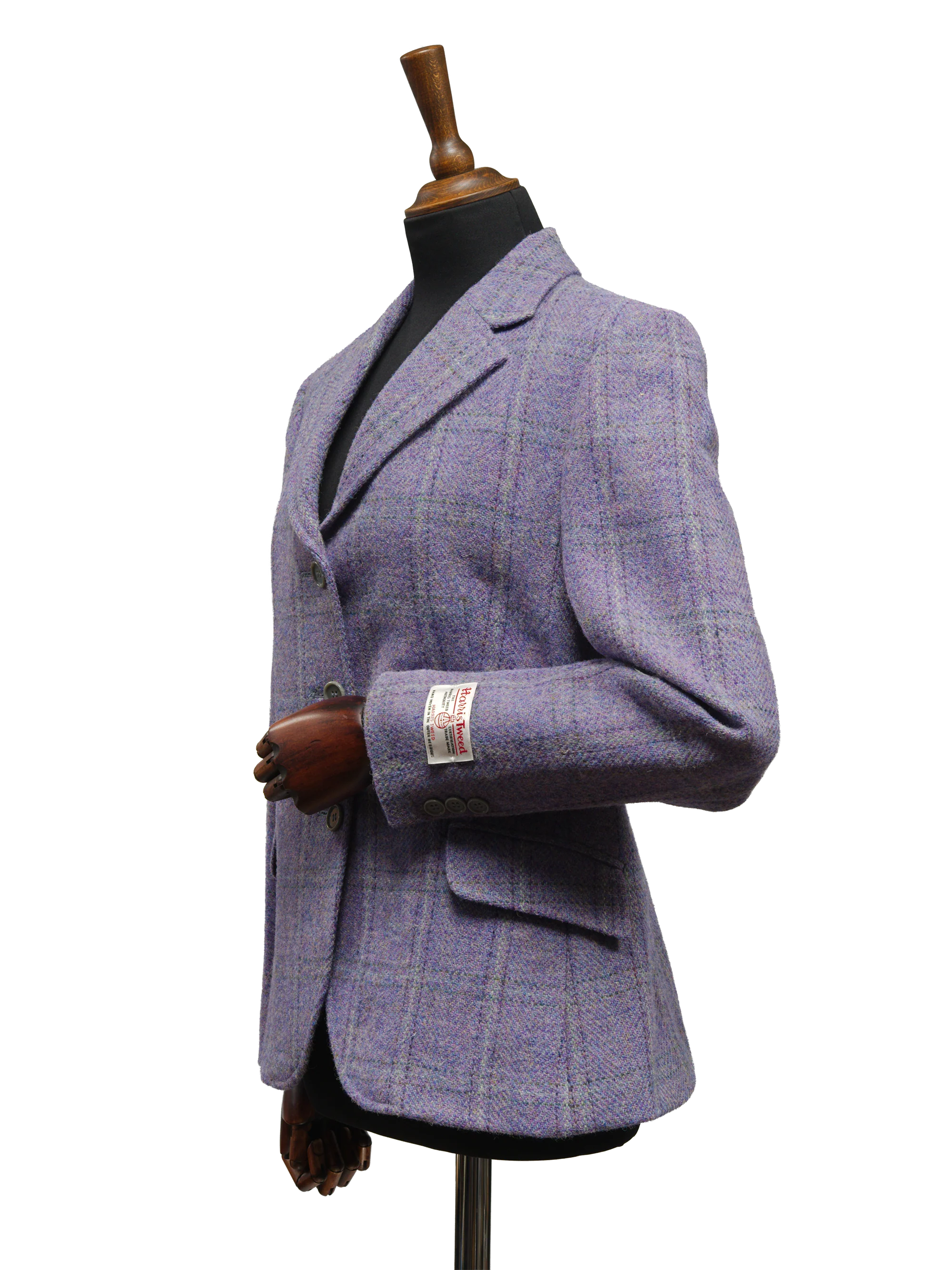 Harris Tweed Claire Jacket - Lilac Check - Image 3