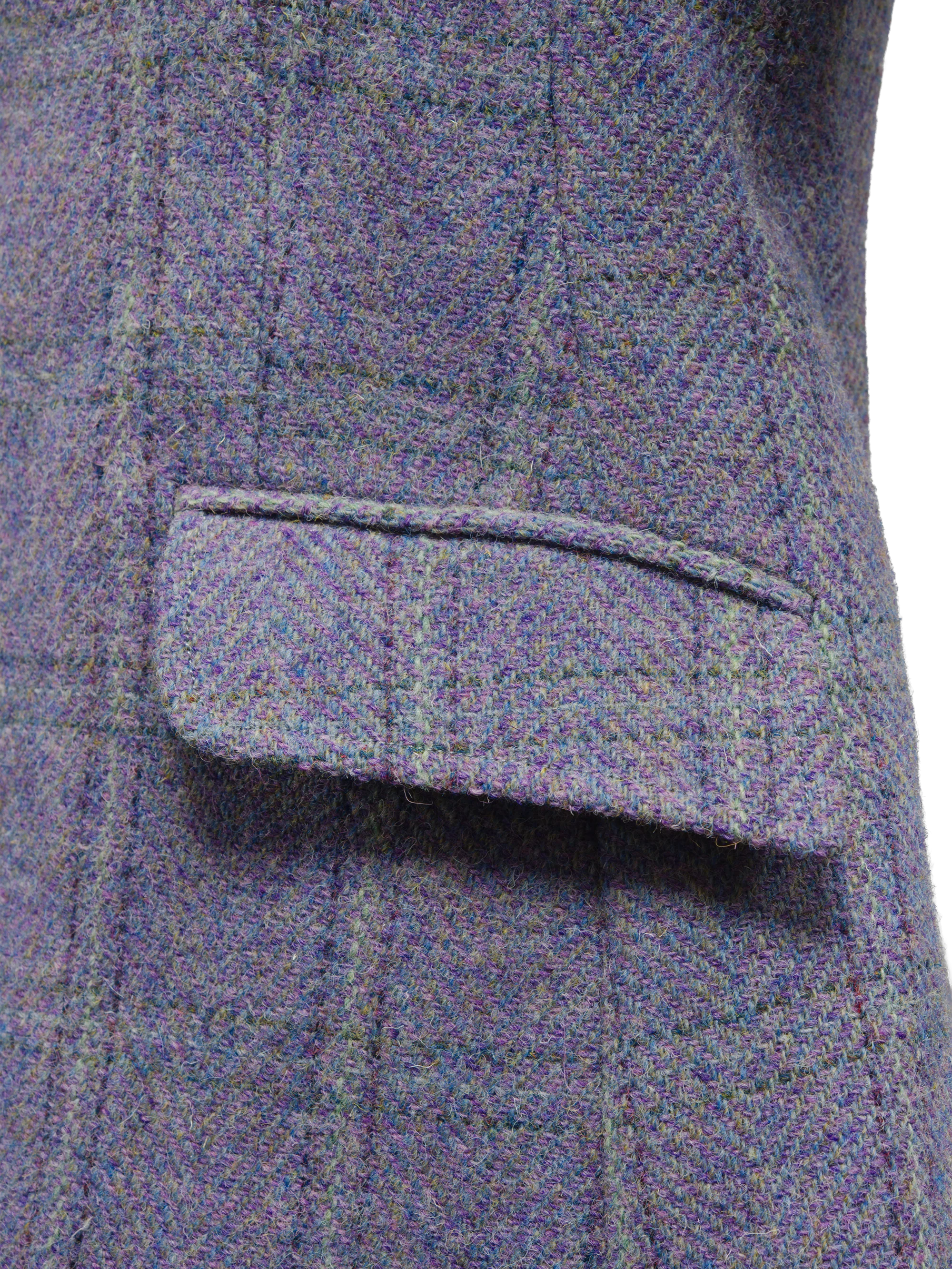 Harris Tweed Claire Jacket - Lilac Check - Image 6
