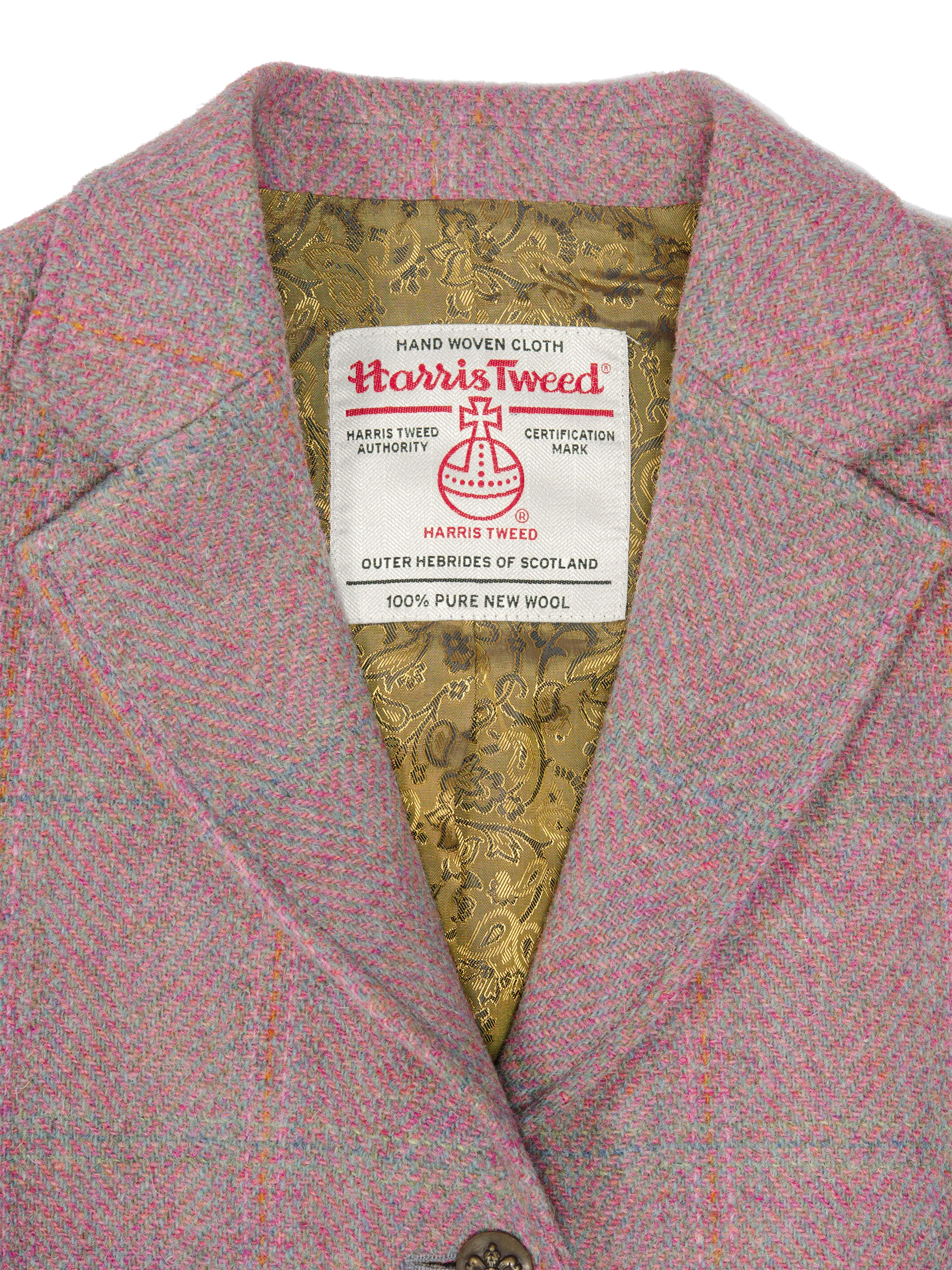 Harris Tweed Claire Jacket - Pink Check - Image 2