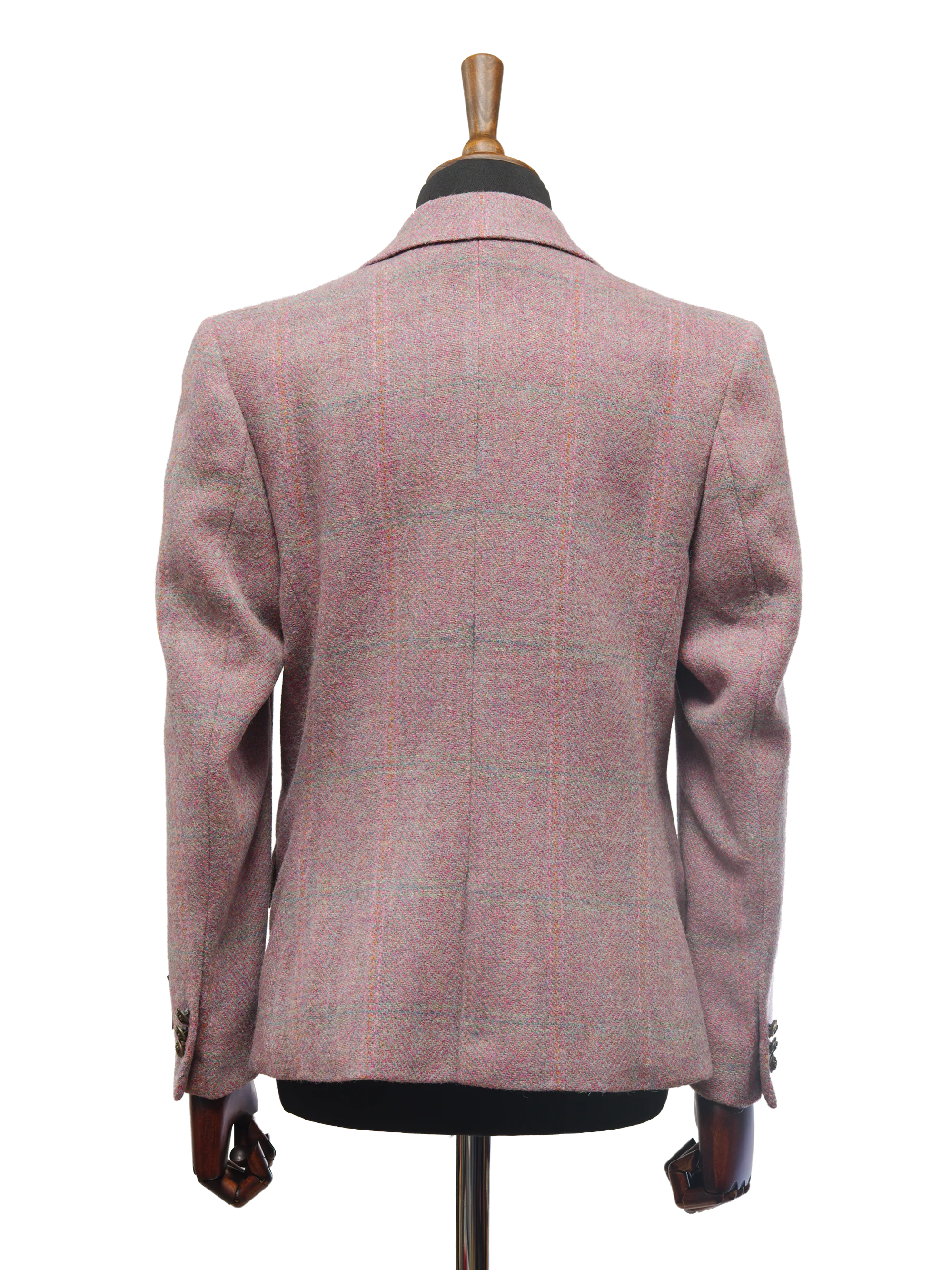 Harris Tweed Claire Jacket - Pink Check - Image 4