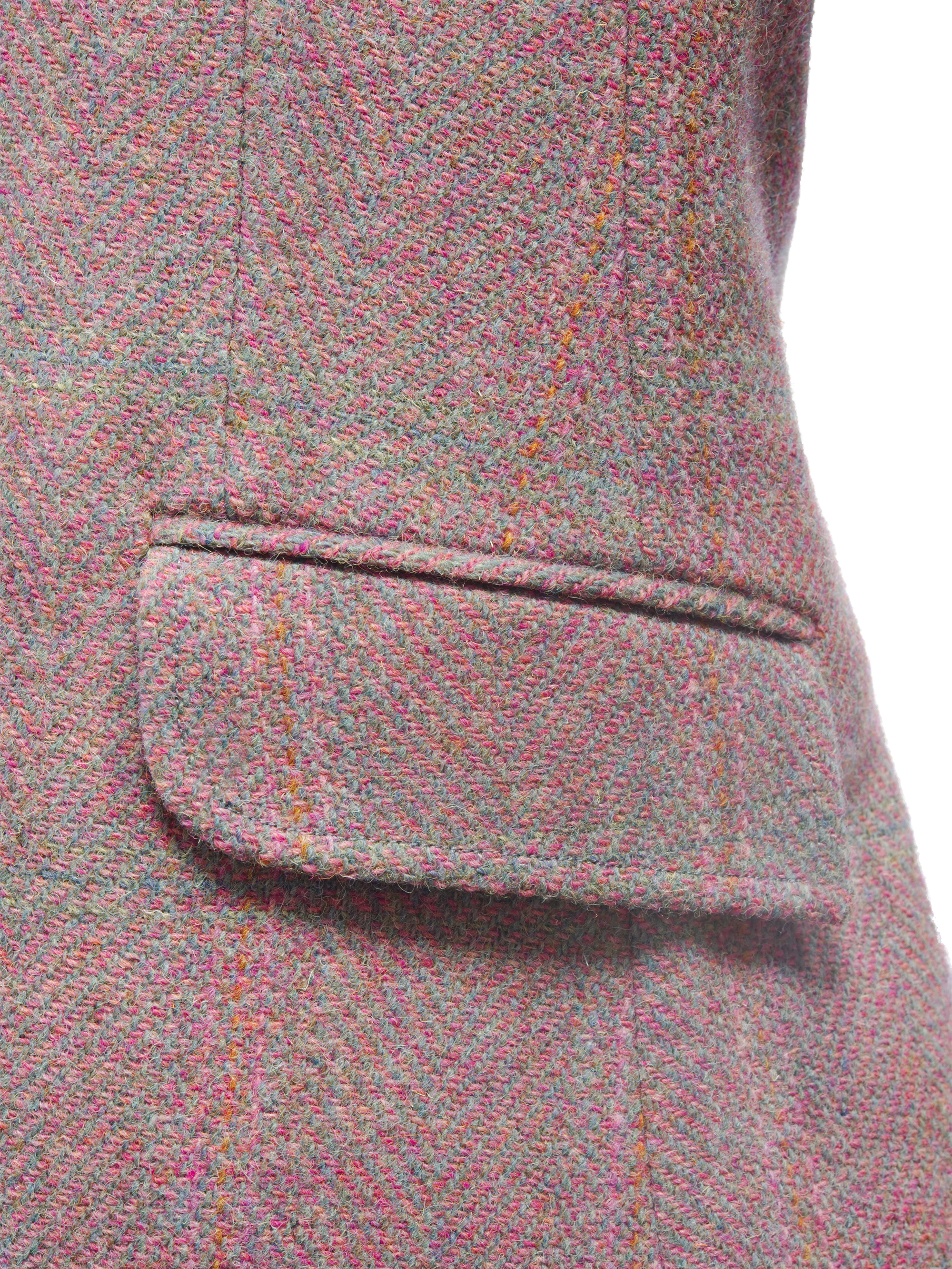 Harris Tweed Claire Jacket - Pink Check - Image 6