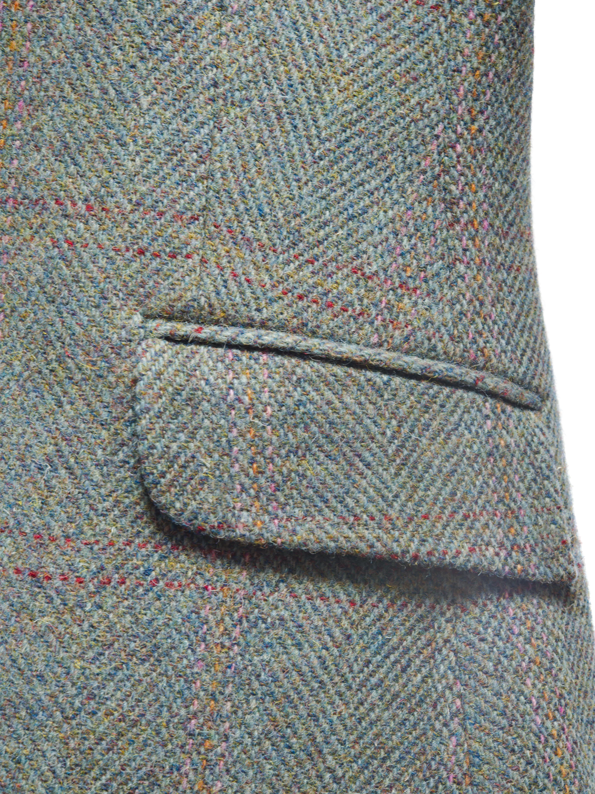 Harris Tweed Claire Jacket - Teal Check - Image 5