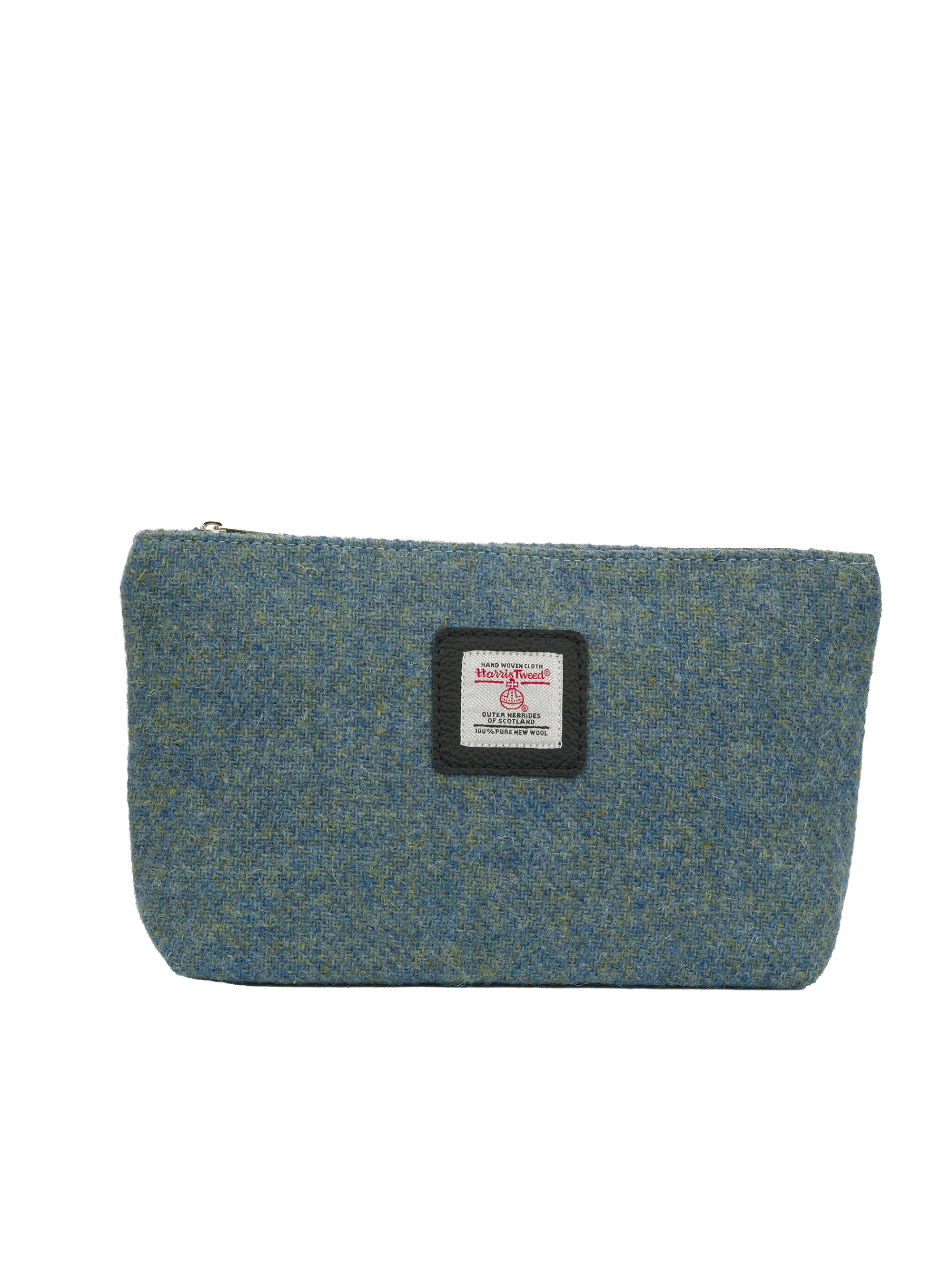 Harris Tweed Cosmetic Bag - 332 (Black Leather)