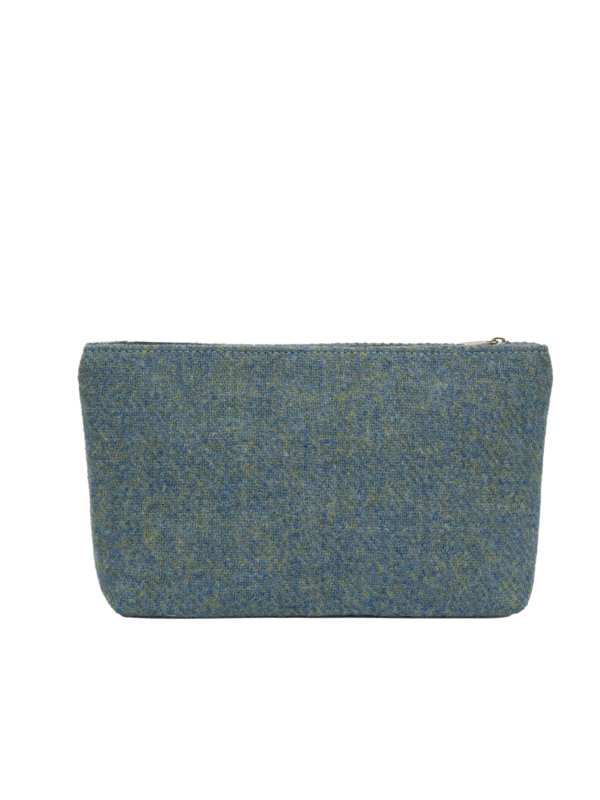 Harris Tweed Cosmetic Bag - 332 (Black Leather) - Image 3
