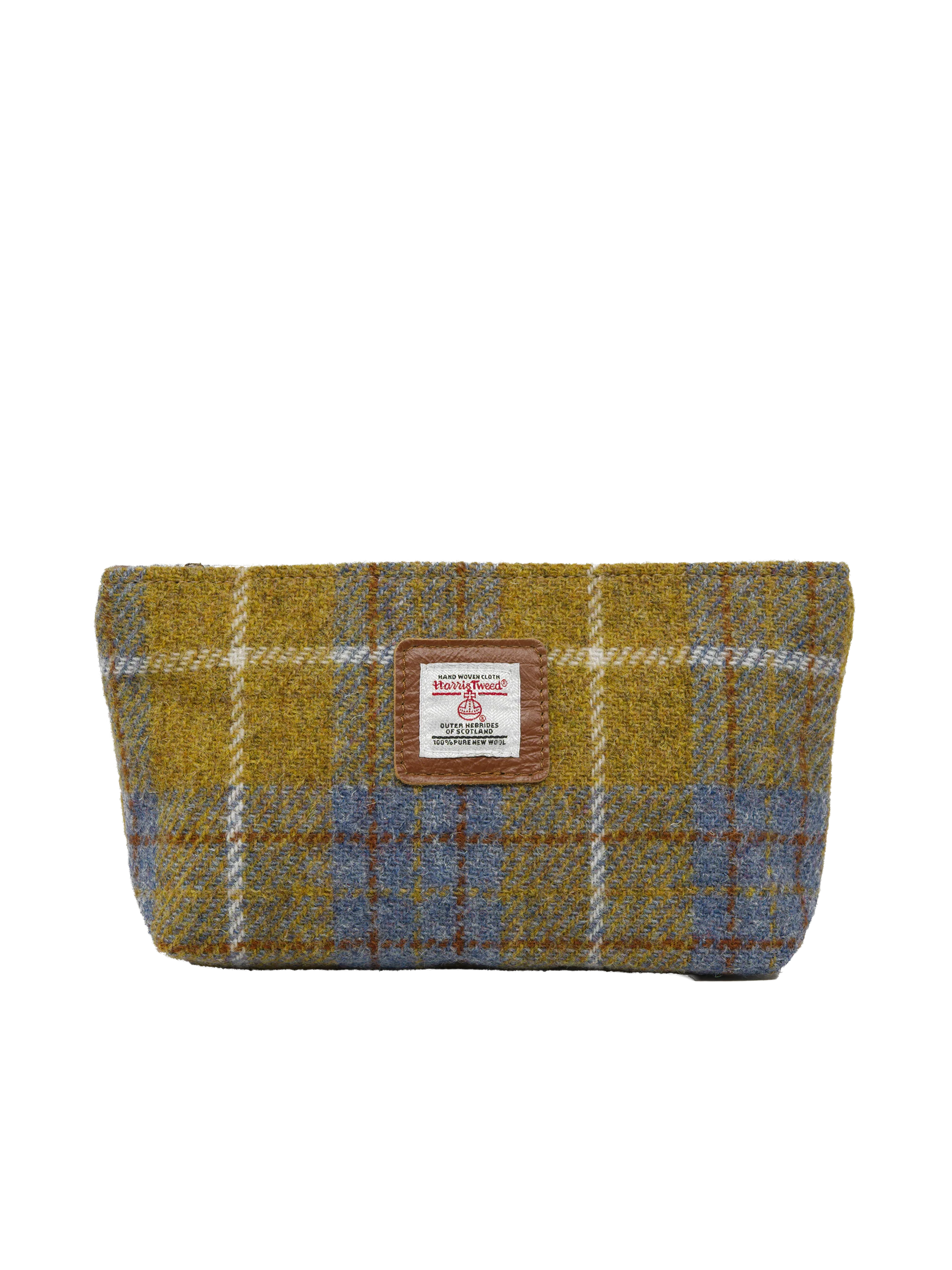 Harris Tweed Cosmetic Bag - A0102 (Tan Leather)