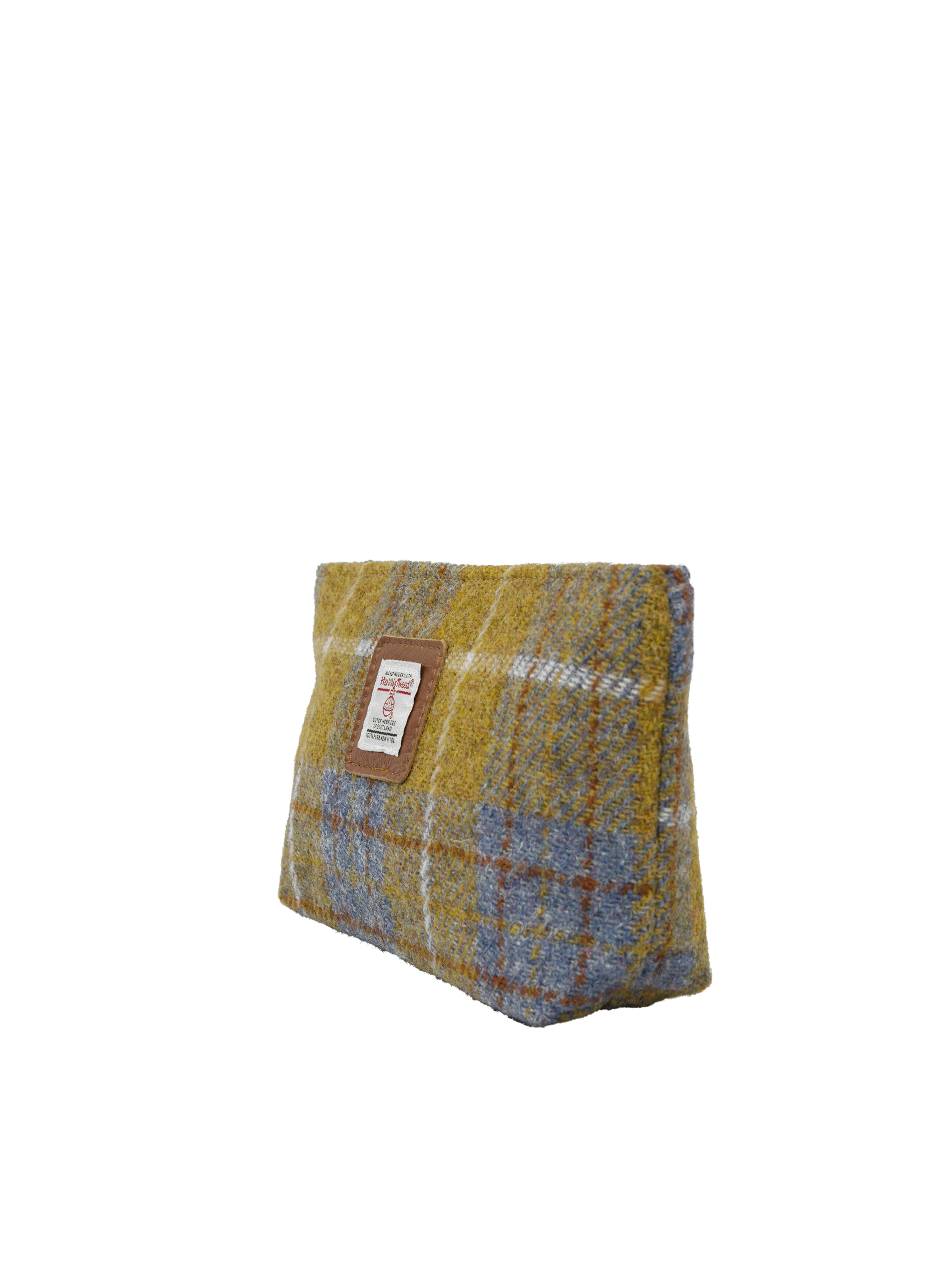 Harris Tweed Cosmetic Bag - A0102 (Tan Leather) - Image 2