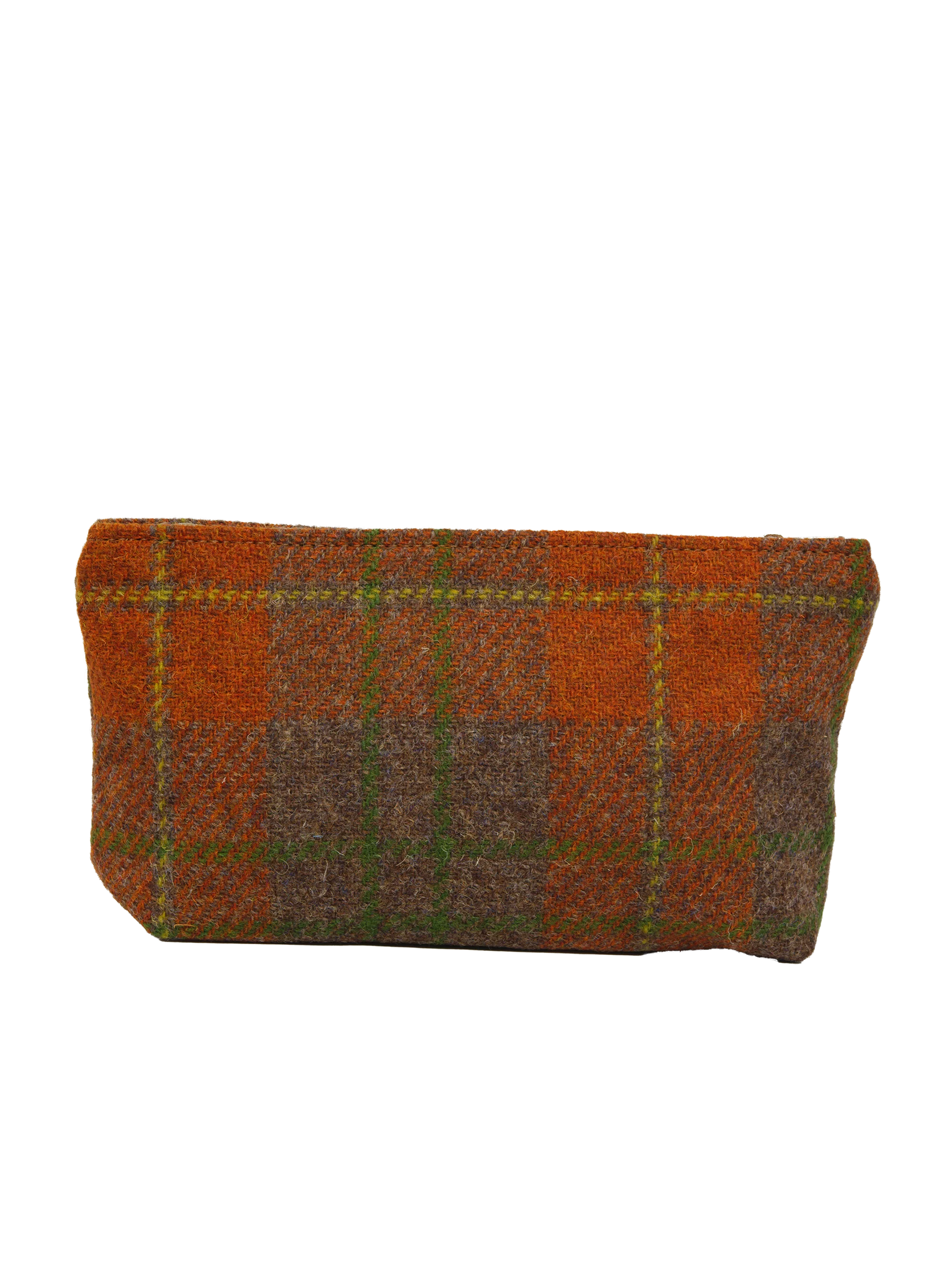 Harris Tweed Cosmetic Bag - A0124 (Tan Leather) - Image 3