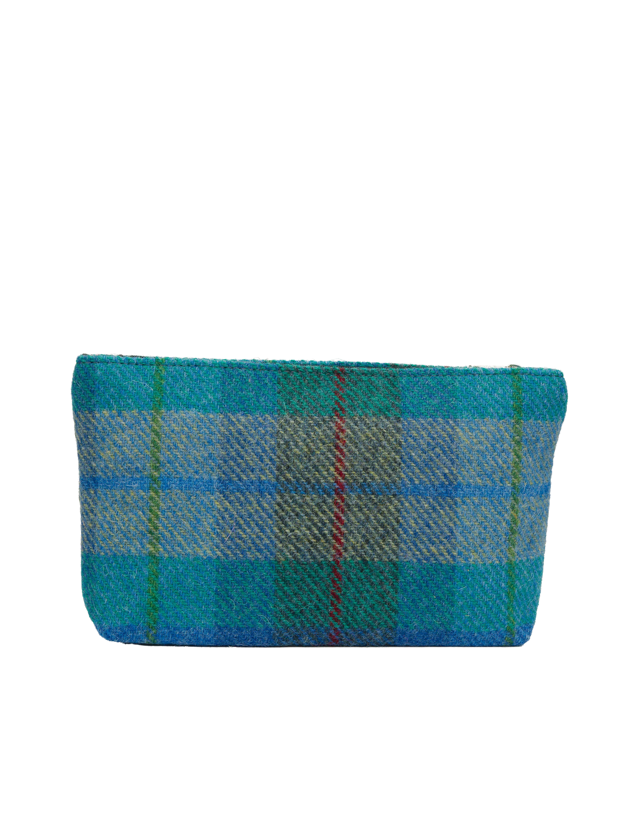 Harris Tweed Cosmetic Bag - A0163 (Black Leather) - Image 3