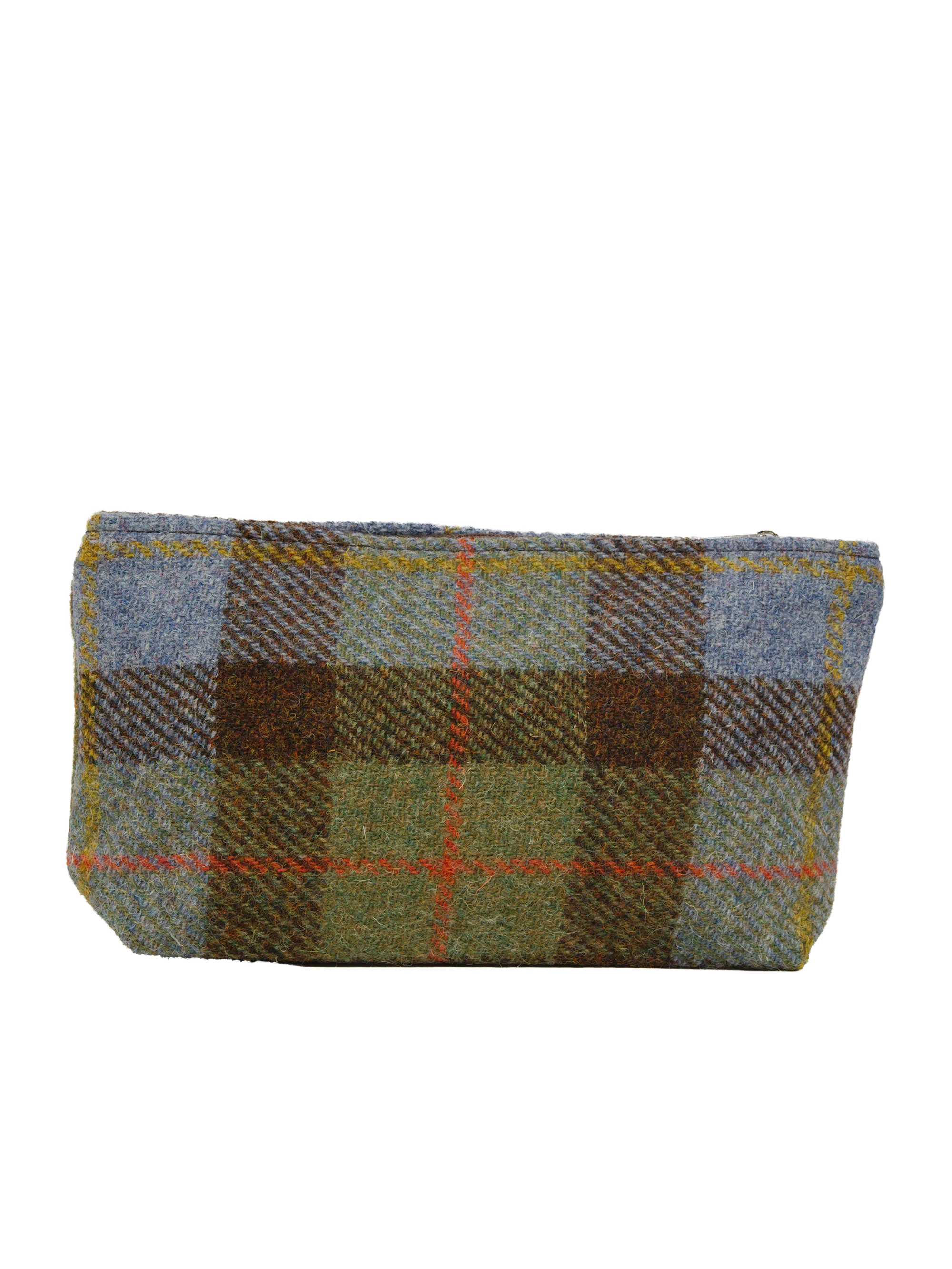 Harris Tweed Cosmetic Bag - A017 (Brown Leather) - Image 3