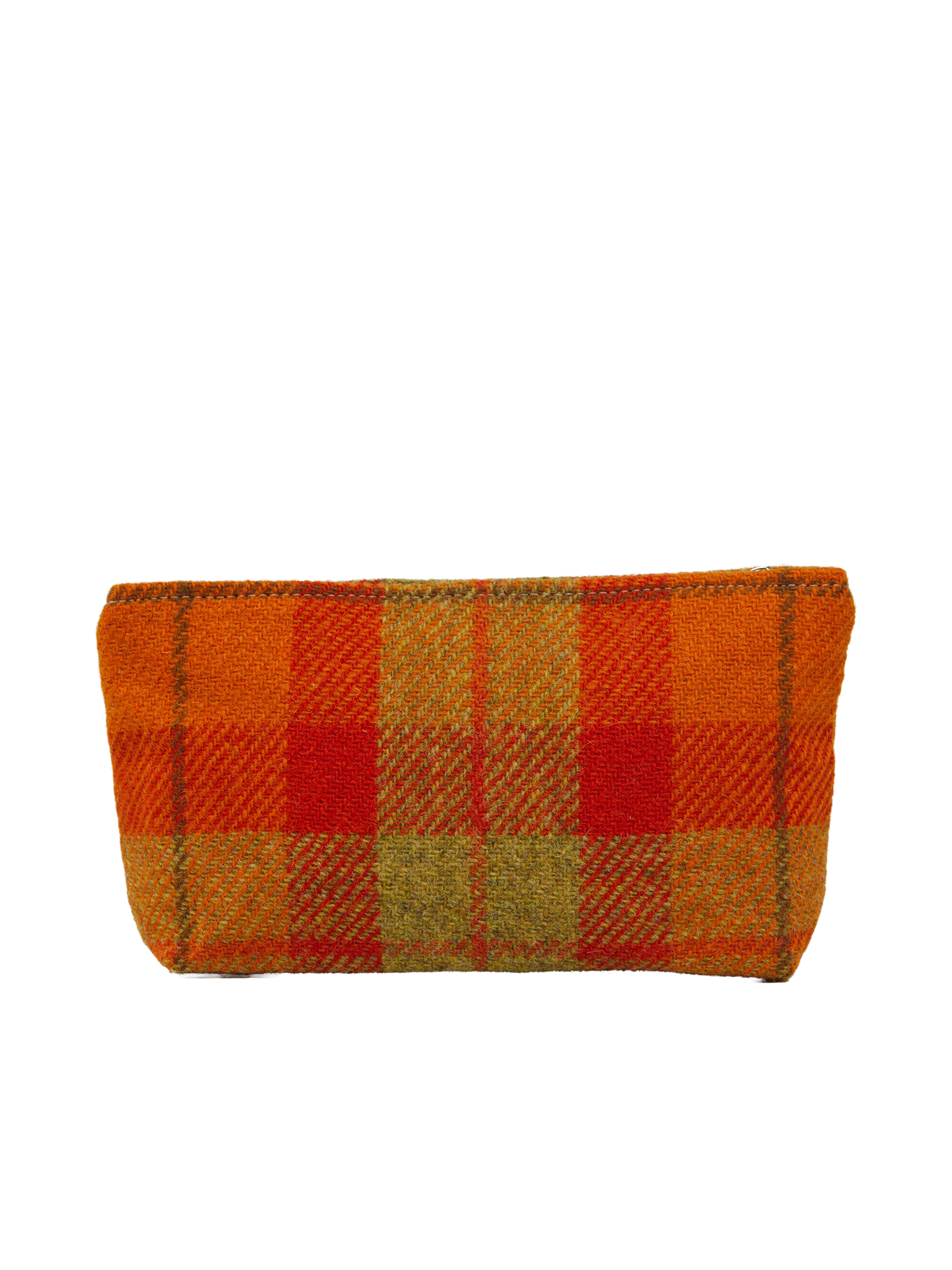 Harris Tweed Cosmetic Bag - A0196 (Tan Leather) - Image 3