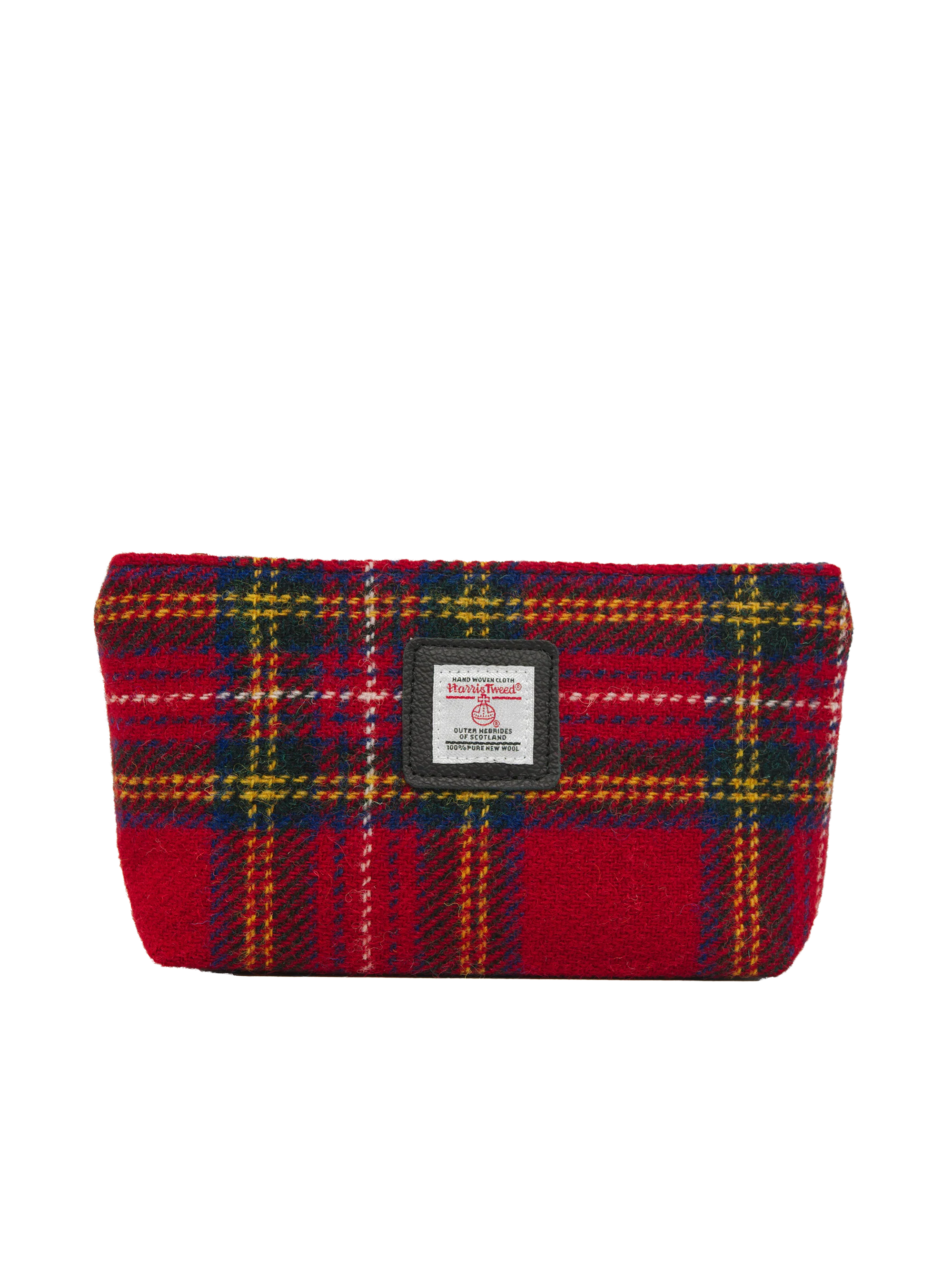 Harris Tweed Cosmetic Bag - A0217 (Black Leather)
