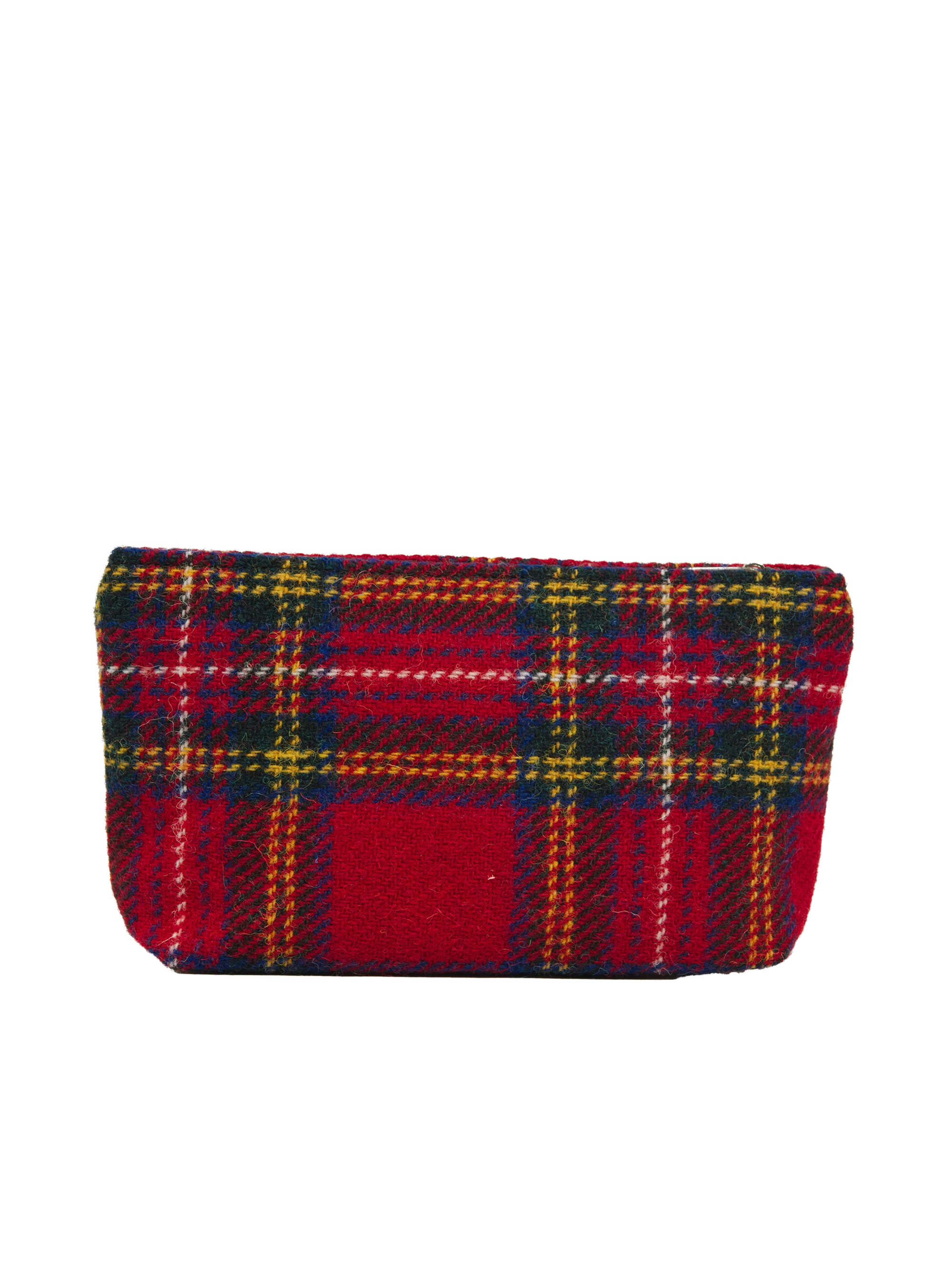 Harris Tweed Cosmetic Bag - A0217 (Black Leather) - Image 3