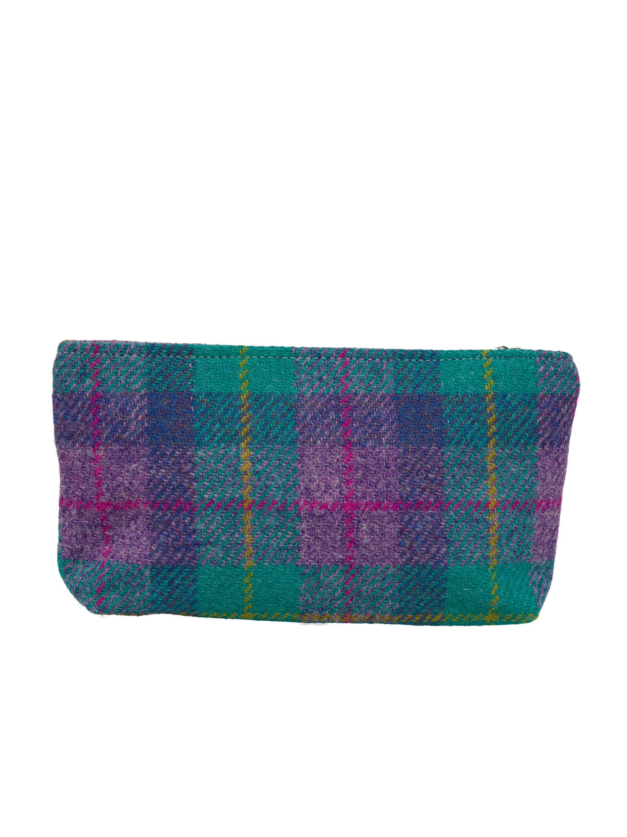 Harris Tweed Cosmetic Bag - A0222 (Tan Leather) - Image 3