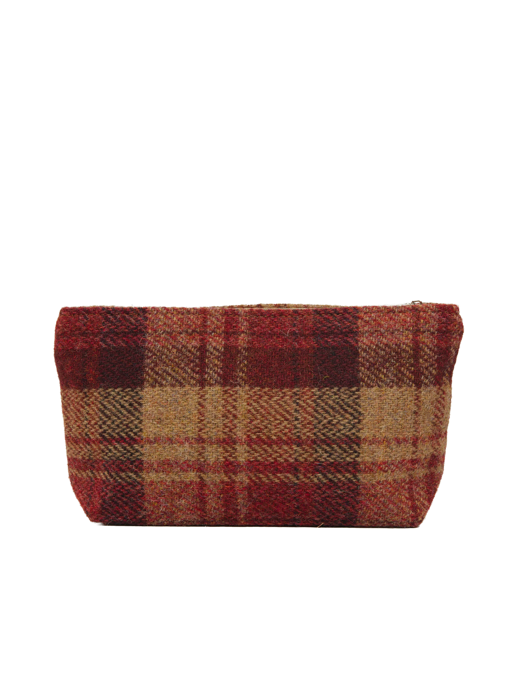 Harris Tweed Cosmetic Bag - A0238 (Tan Leather) - Image 3