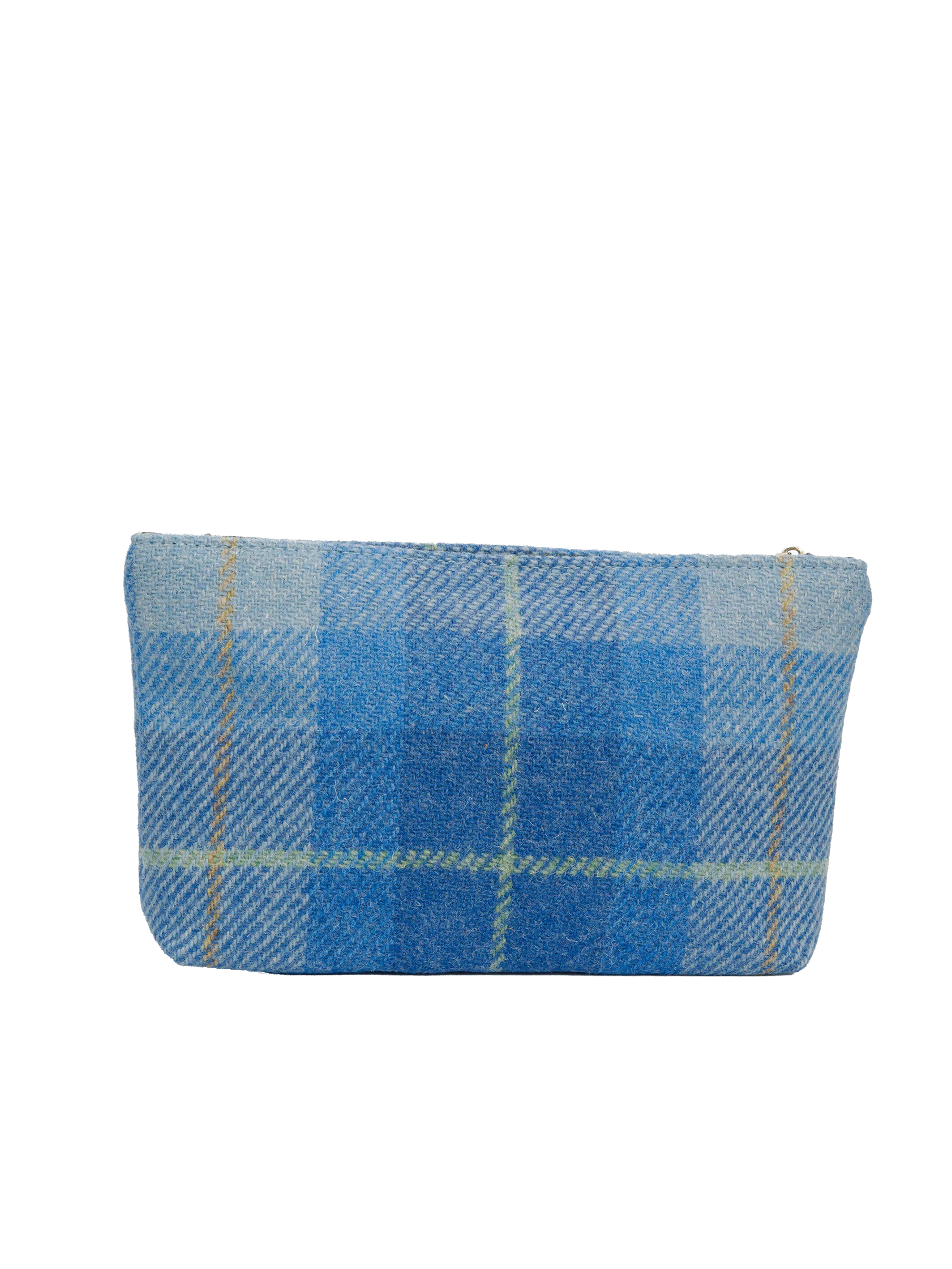 Harris Tweed Cosmetic Bag - A069 (Black Leather) - Image 3