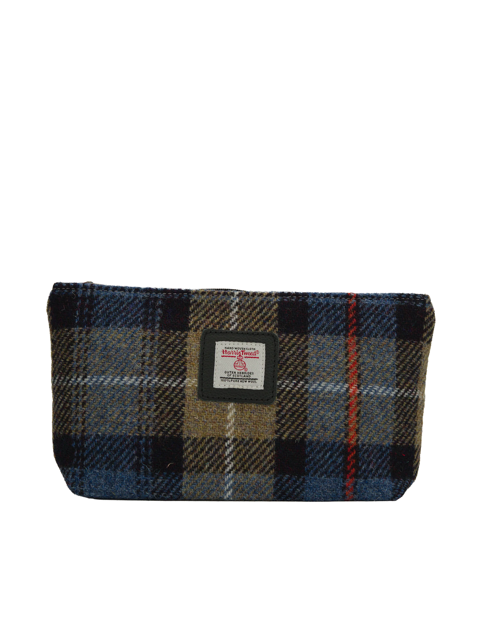 Harris Tweed Cosmetic Bag - A072 (Black Leather)