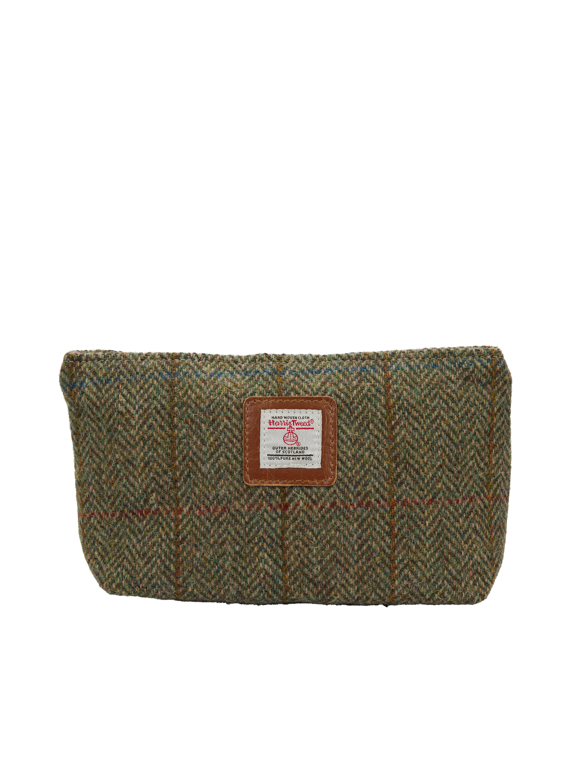 Harris Tweed Cosmetic Bag - HB55 (Tan Leather)