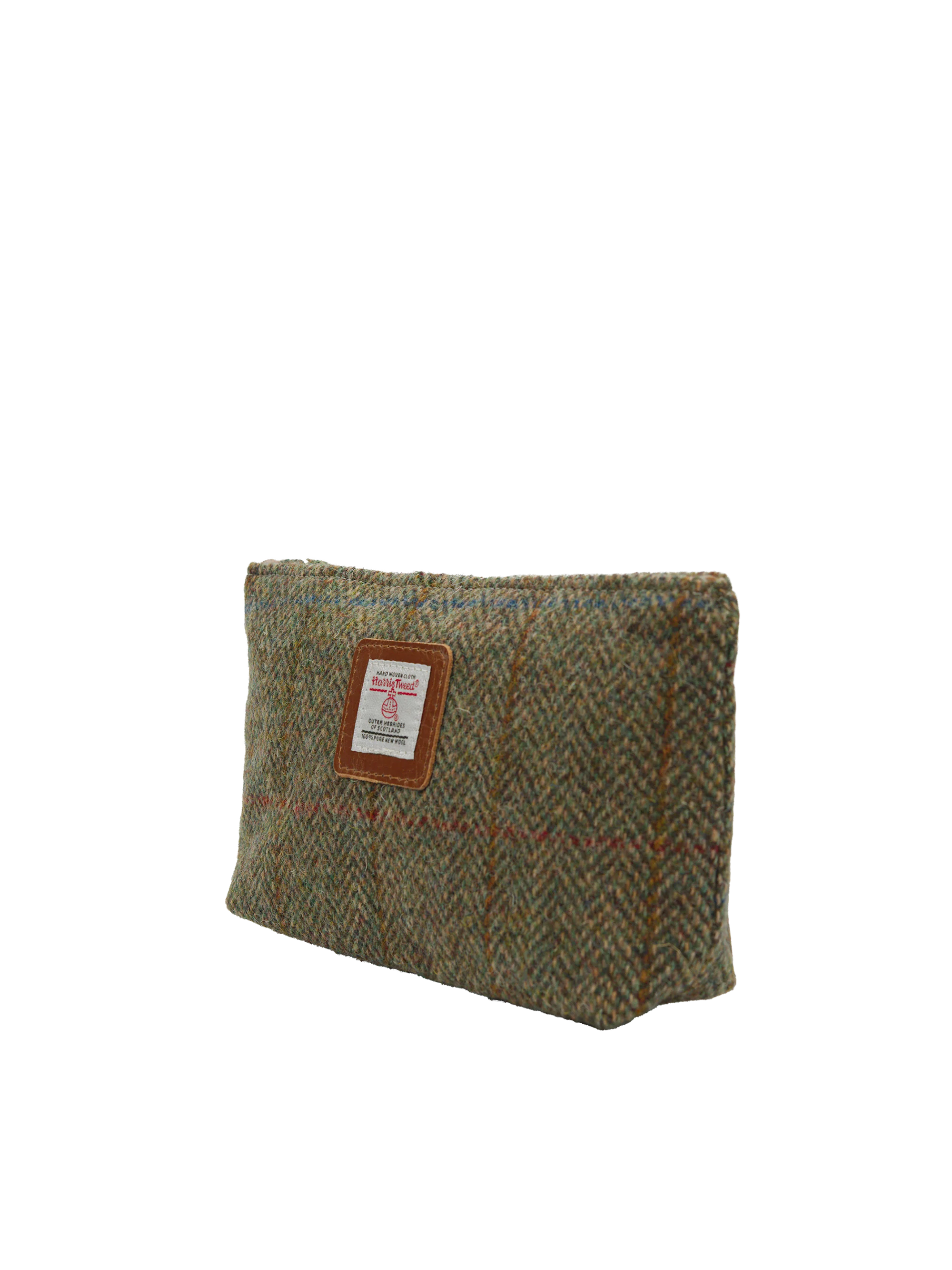 Harris Tweed Cosmetic Bag - HB55 (Tan Leather) - Image 2