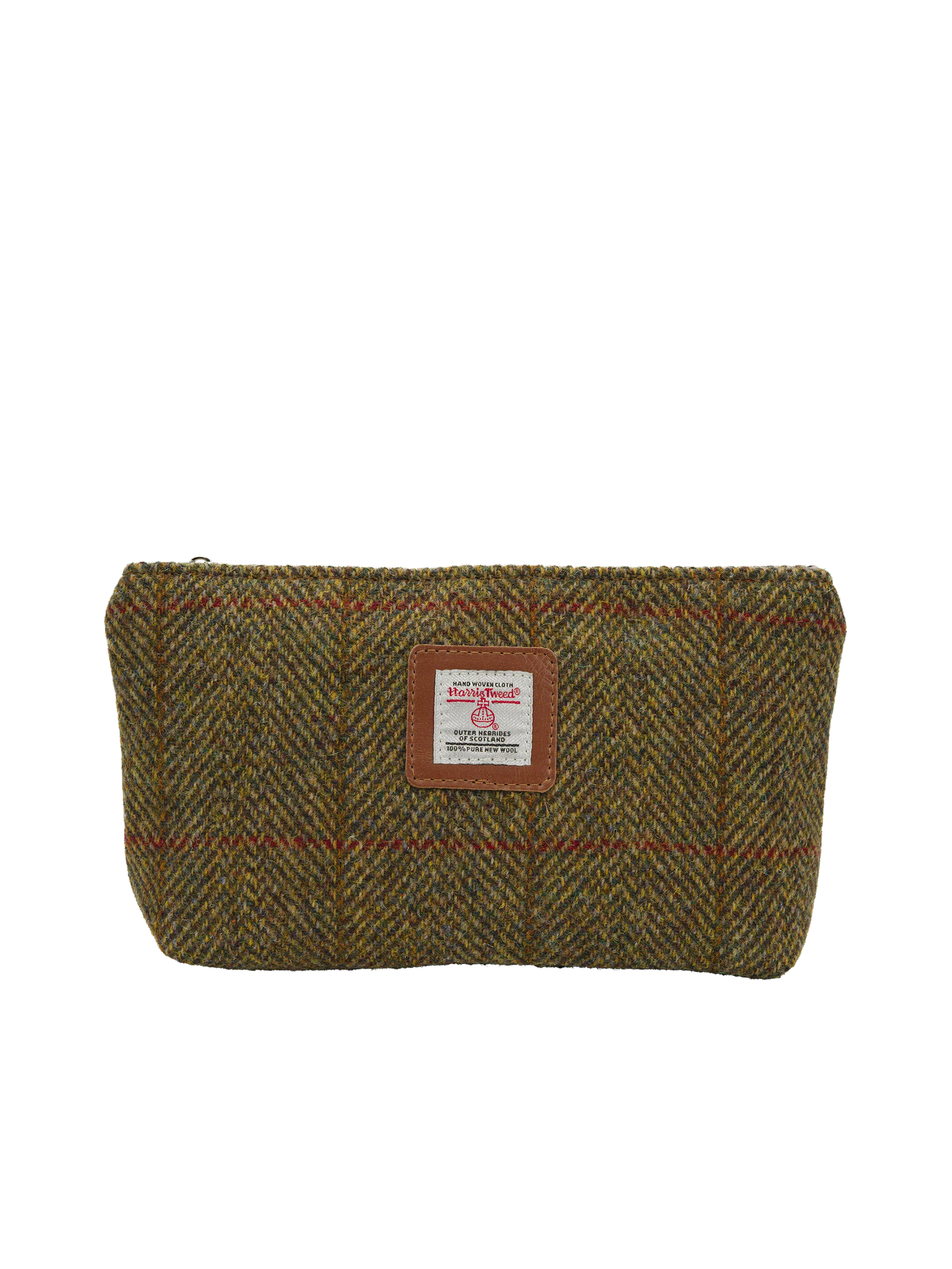 Harris Tweed Cosmetic Bag - HB67 (Tan Leather)