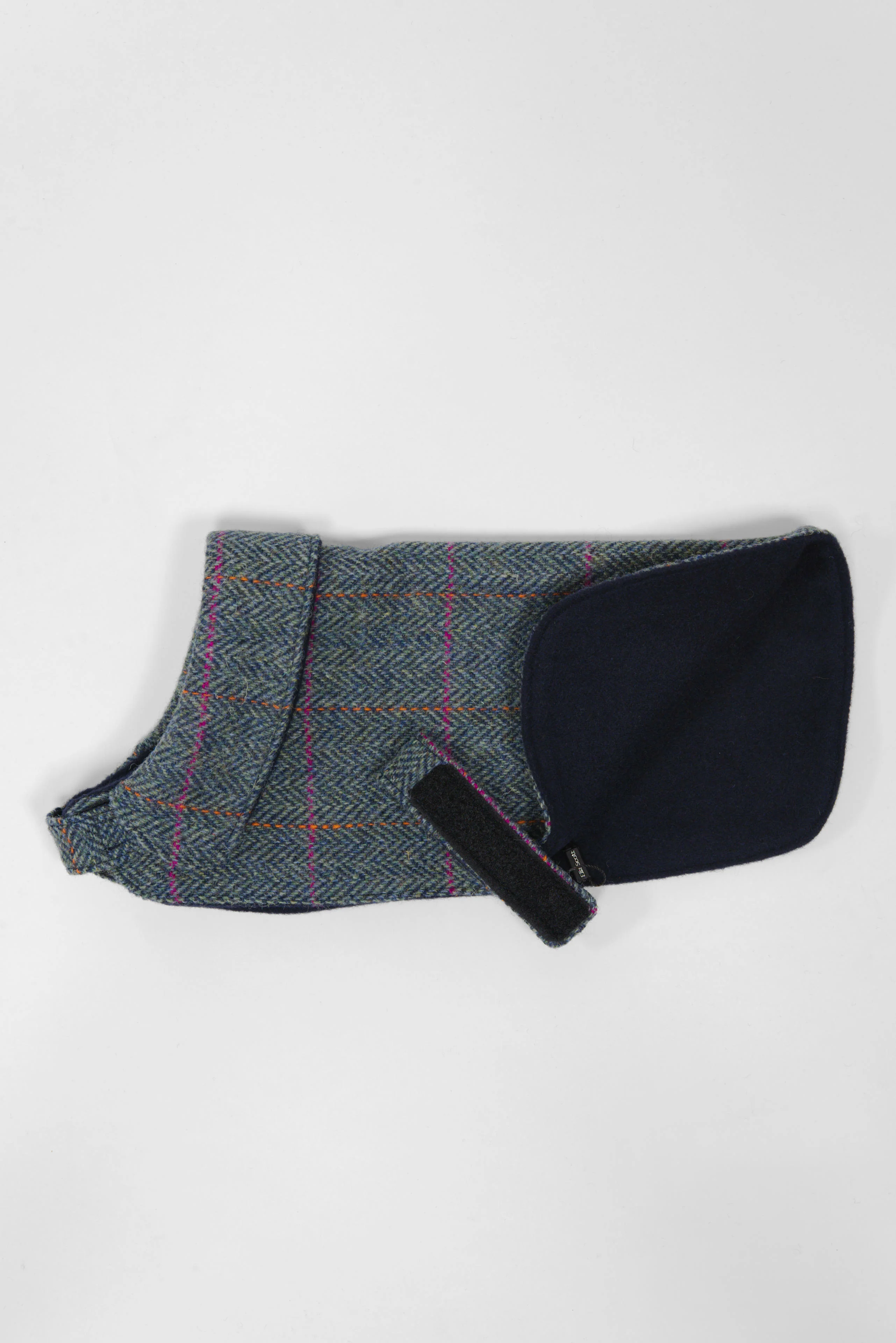 Harris Tweed Cosy Dog Coat - Turquoise Herringbone Prices From - Image 3