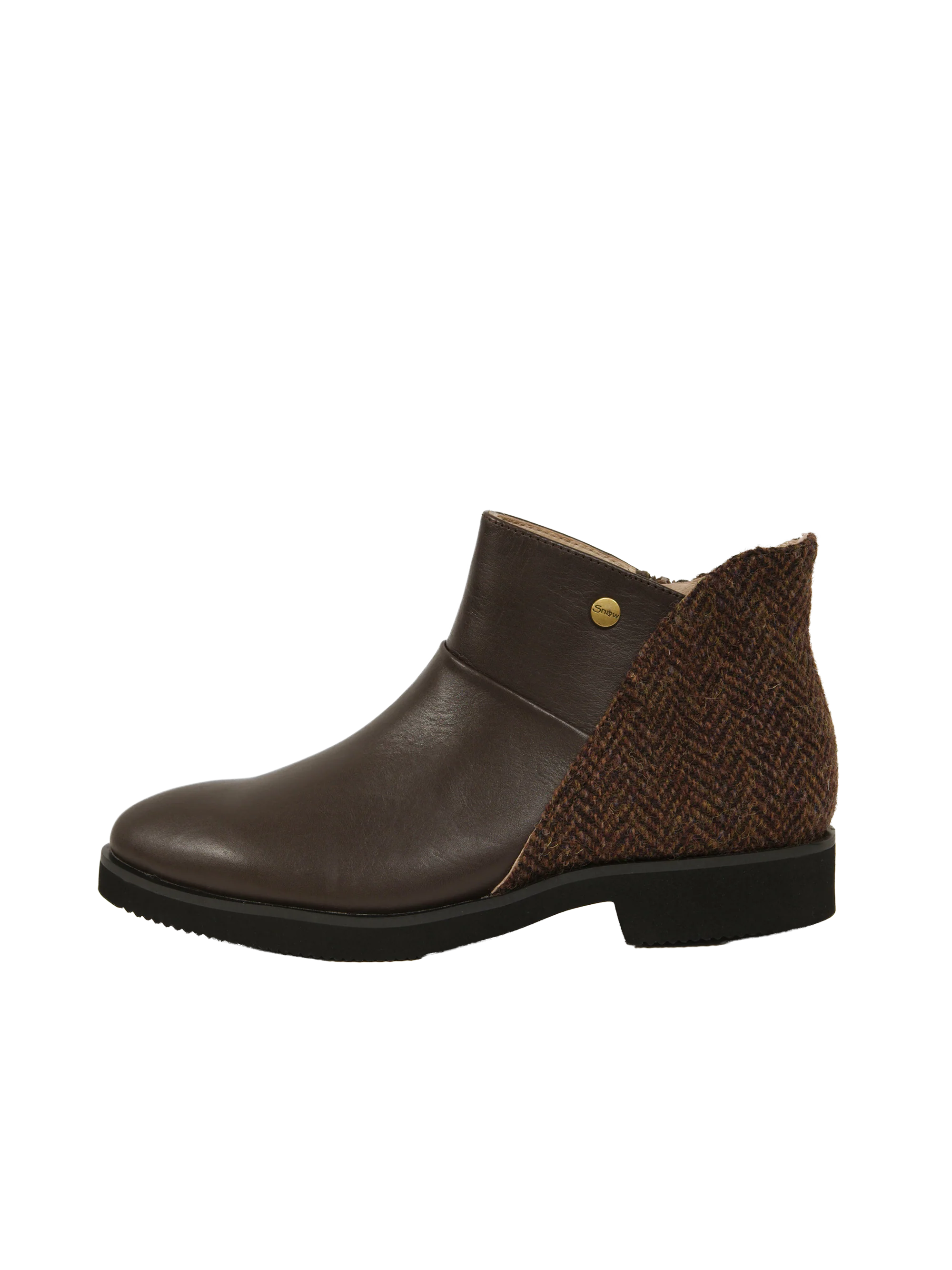 Harris Tweed Eilidh Boots - Coffee Herringbone - Image 2