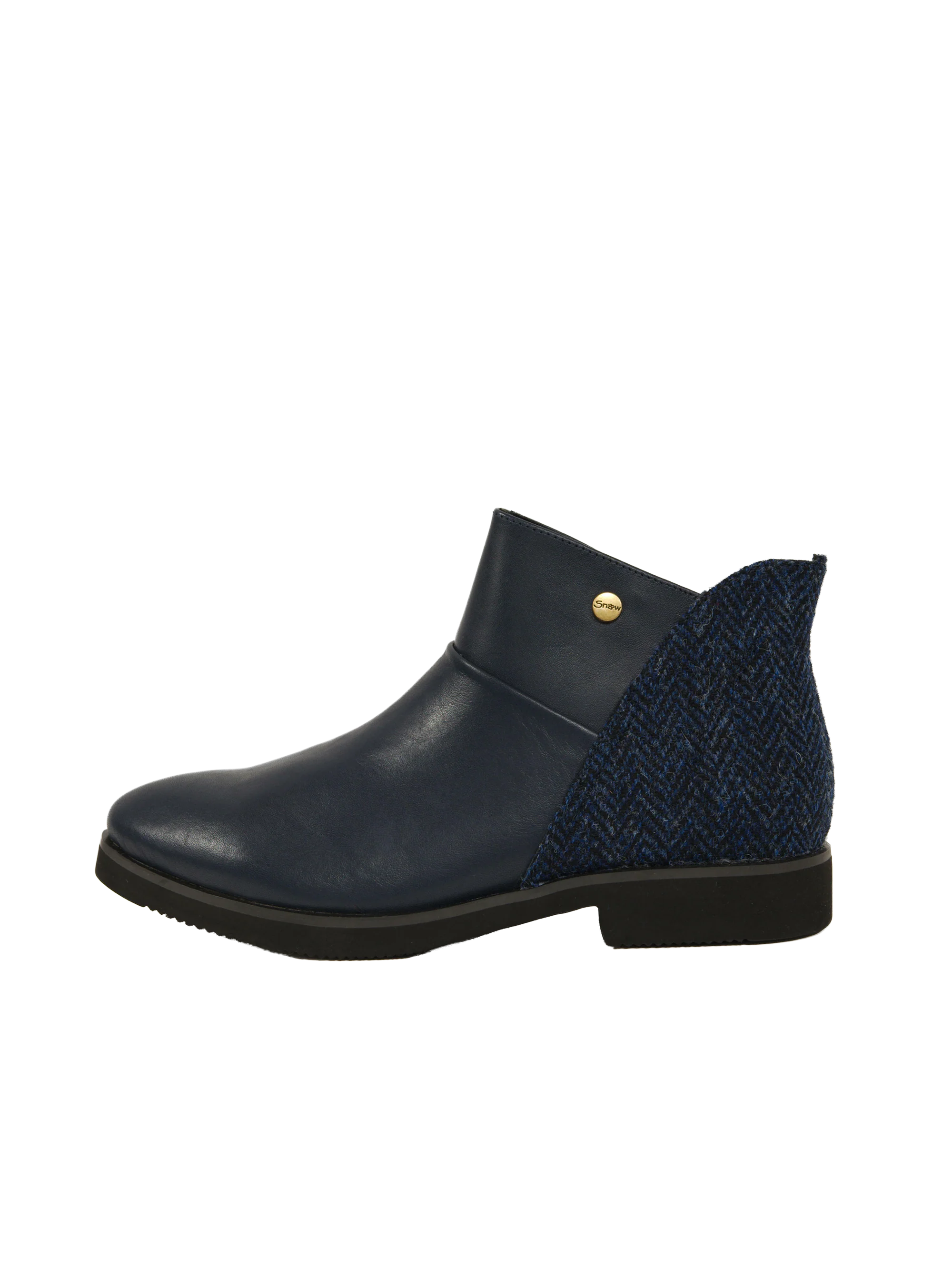 Harris Tweed Eilidh Boots - Navy Herringbone - Image 2