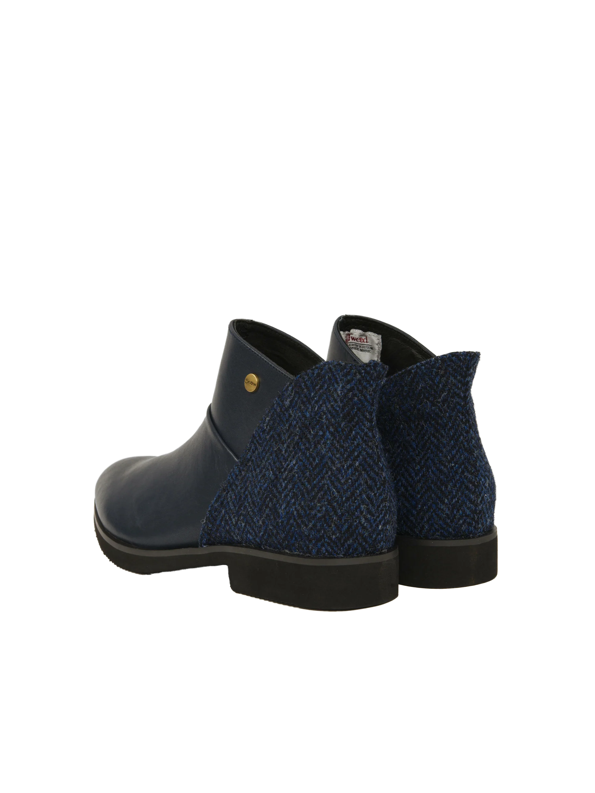 Harris Tweed Eilidh Boots - Navy Herringbone - Image 3