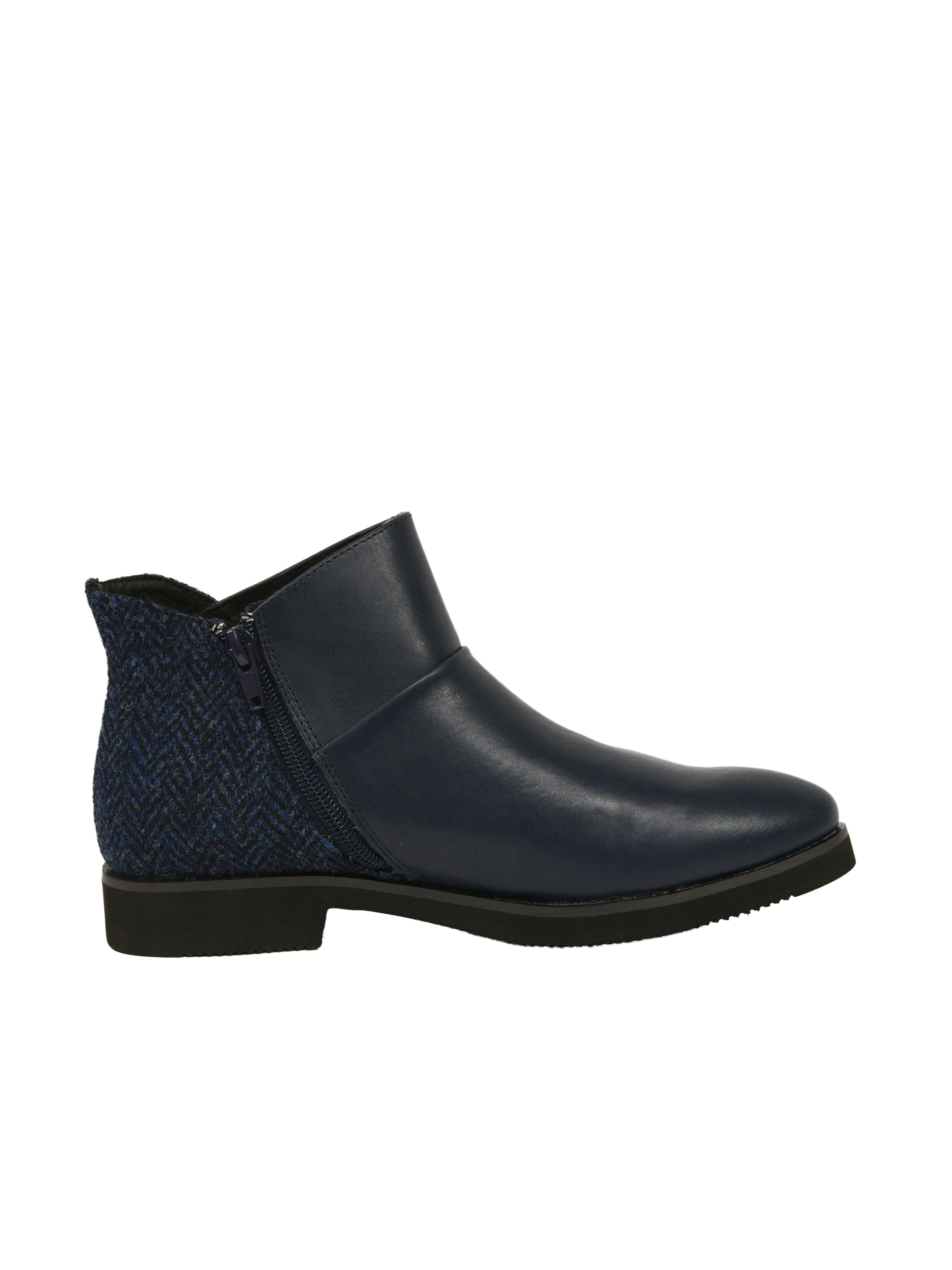 Harris Tweed Eilidh Boots - Navy Herringbone - Image 5