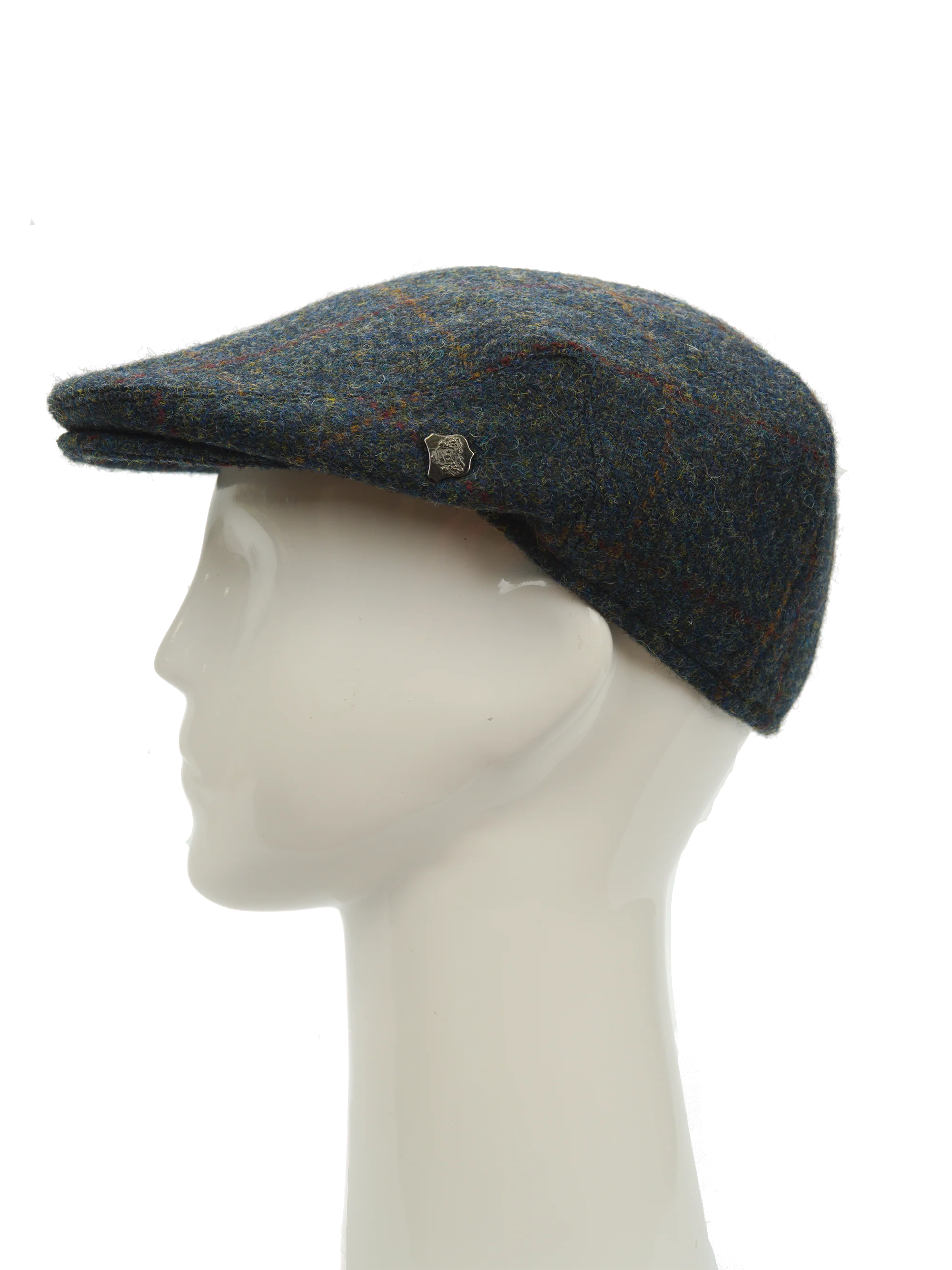 Harris Tweed Flat Cap - Blue Multi (FW2018) - Image 4