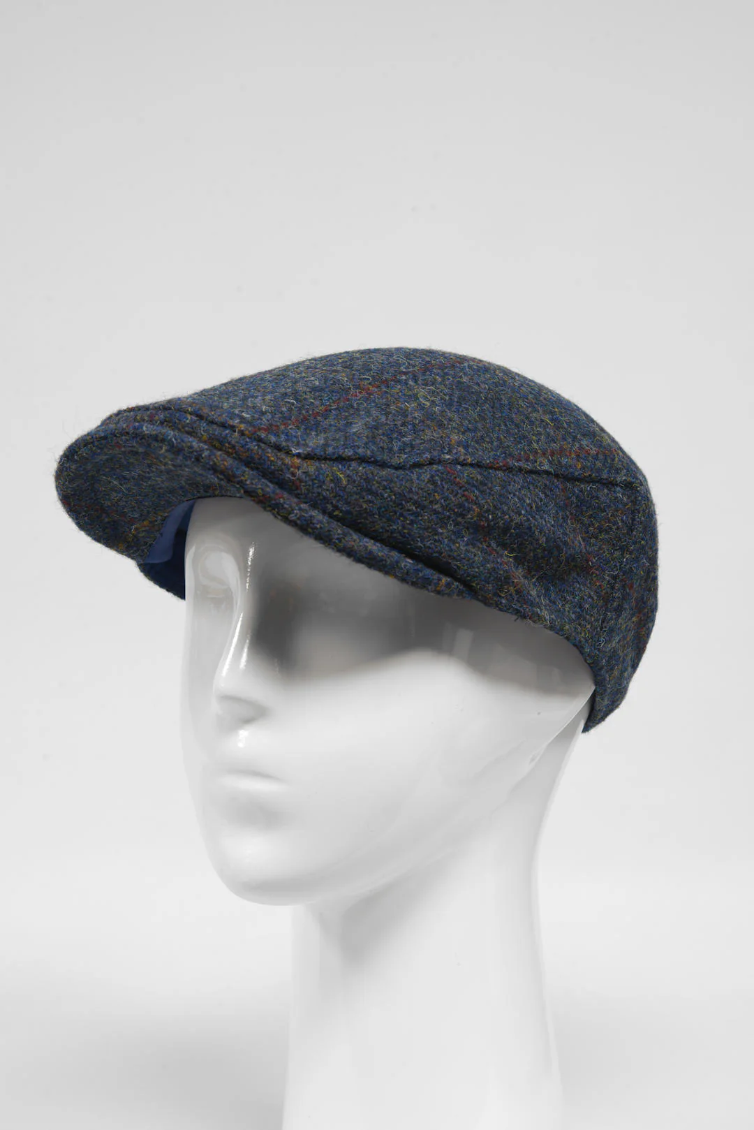 Harris Tweed Flat Cap - Blue Multi (HH) - Image 2