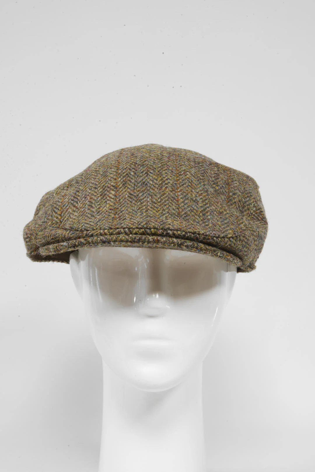 Harris Tweed Flat Cap - Green Brown HB (HH) - Image 3