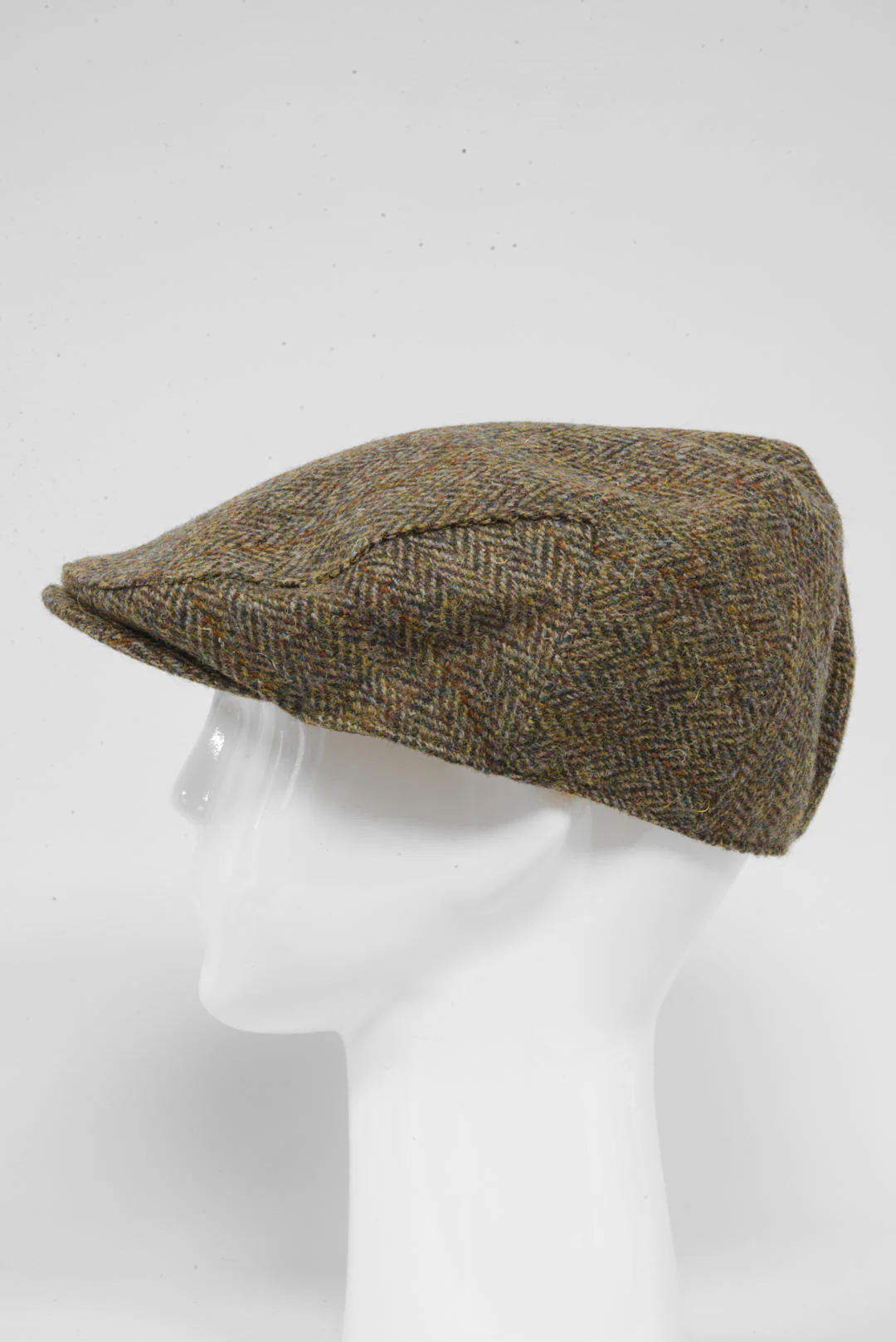 Harris Tweed Flat Cap - Green Brown HB (HH) - Image 5