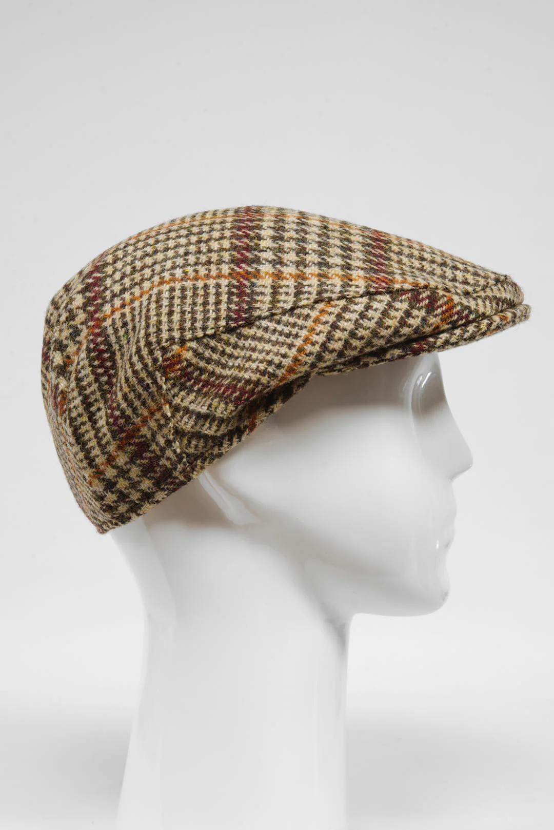 Harris Tweed Flat Cap - Tan Glen Check (HW)