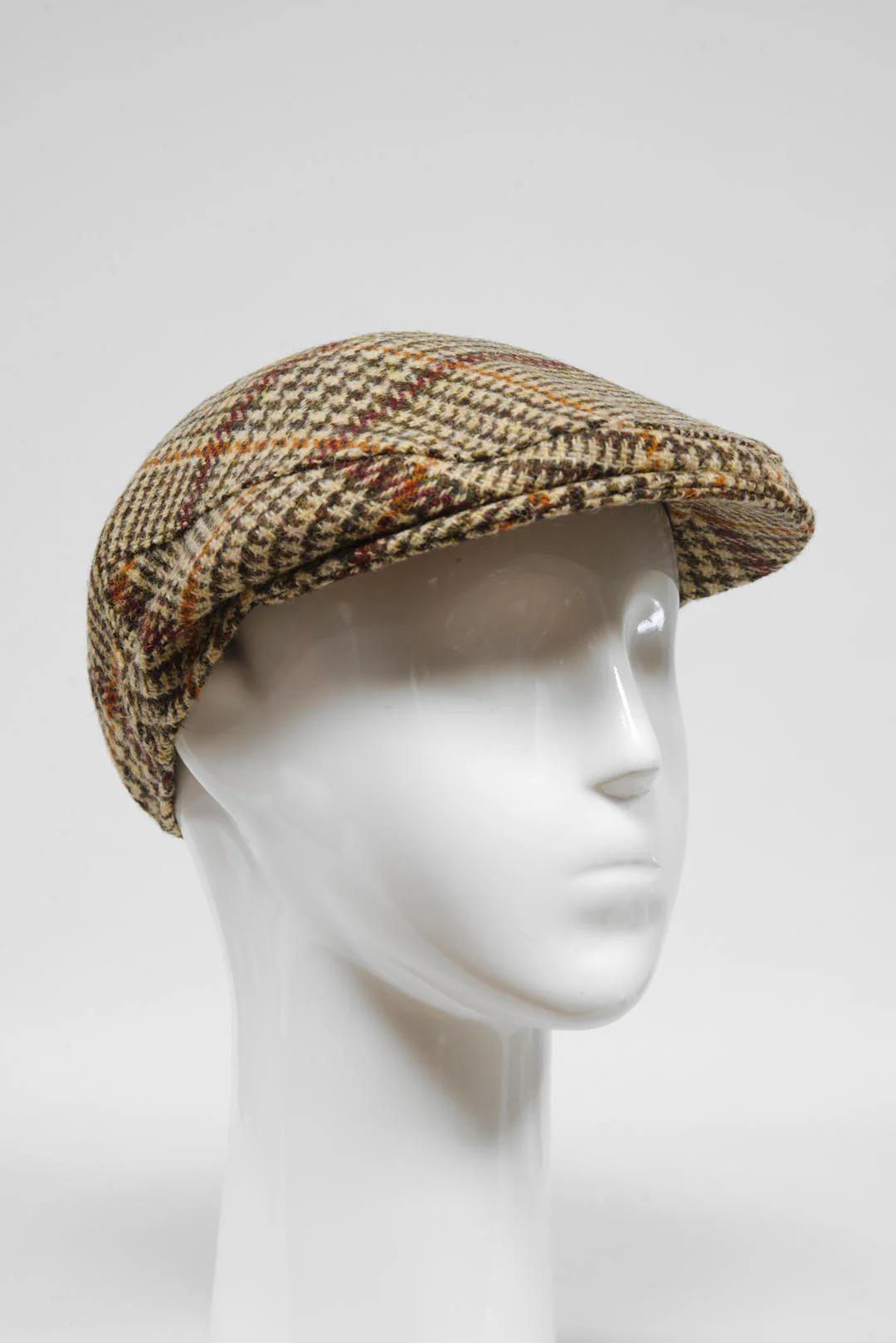Harris Tweed Flat Cap - Tan Glen Check (HW) - Image 2