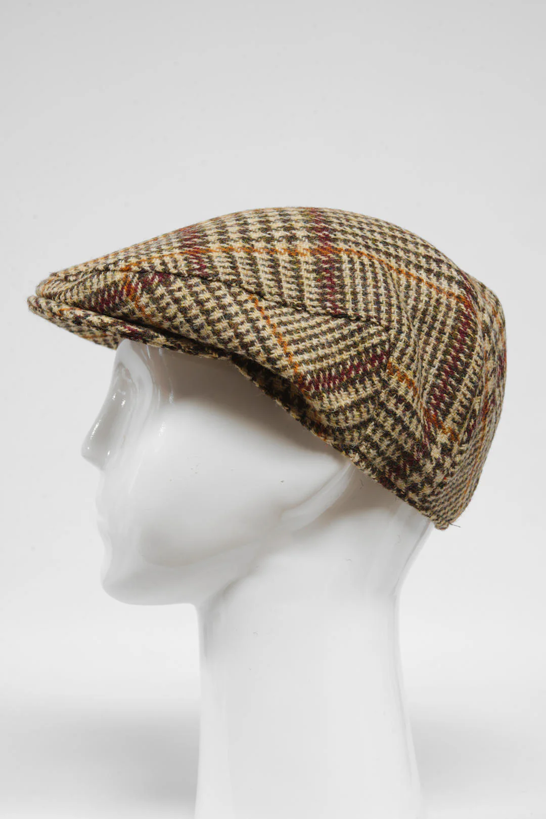 Harris Tweed Flat Cap - Tan Glen Check (HW) - Image 4