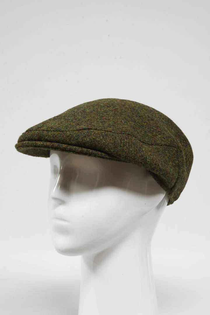 Harris Tweed Flat Cap Woodland - Green 1 (HW) - Image 3