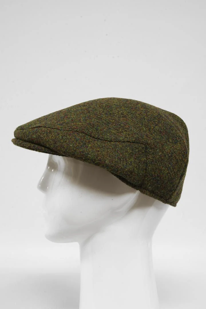 Harris Tweed Flat Cap Woodland - Green 1 (HW) - Image 4