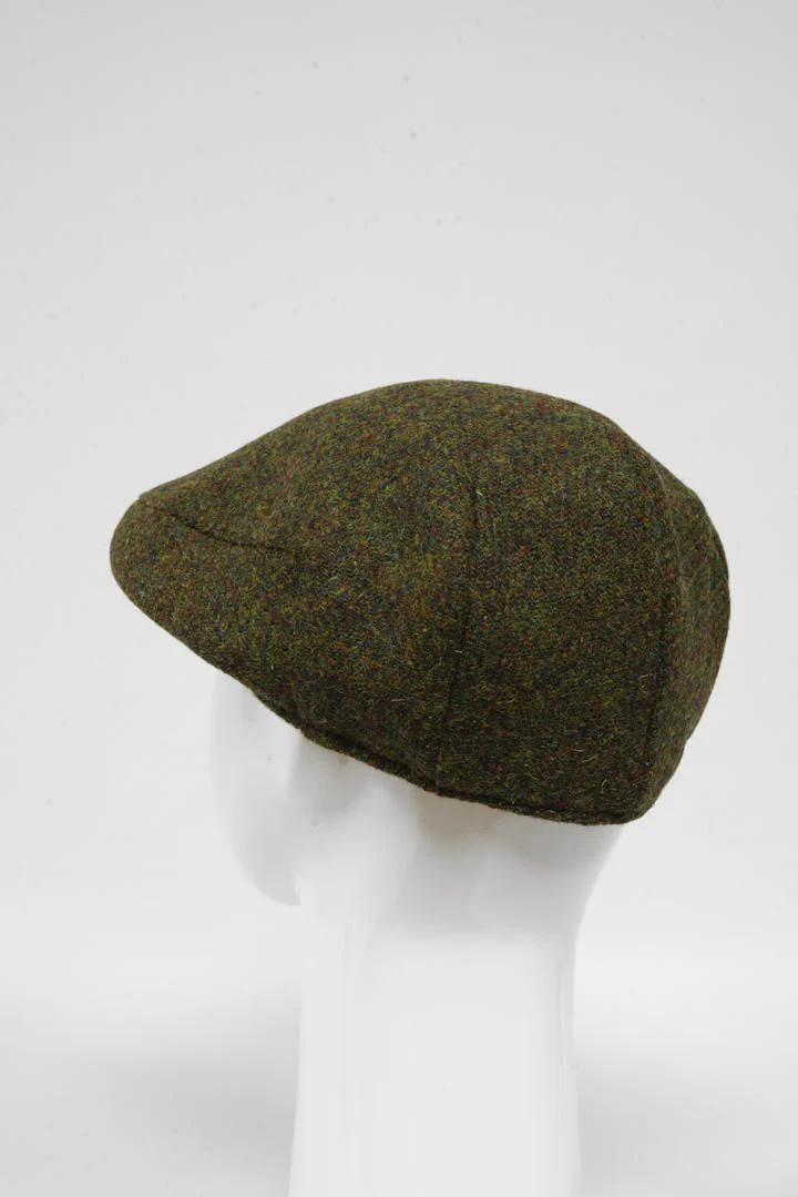 Harris Tweed Flat Cap Woodland - Green 1 (HW) - Image 5