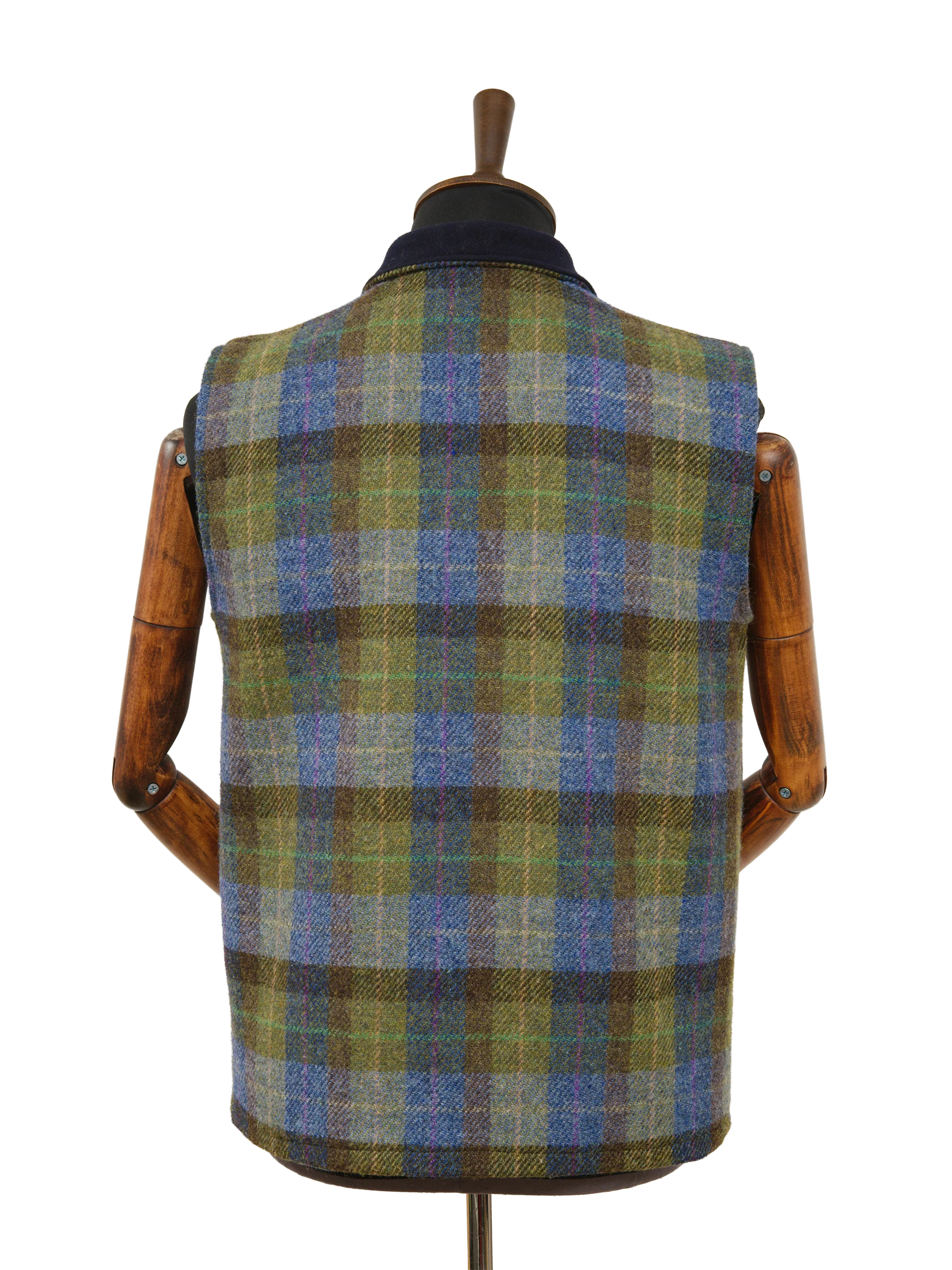 Harris Tweed Gilet - Denim Sage - Image 3