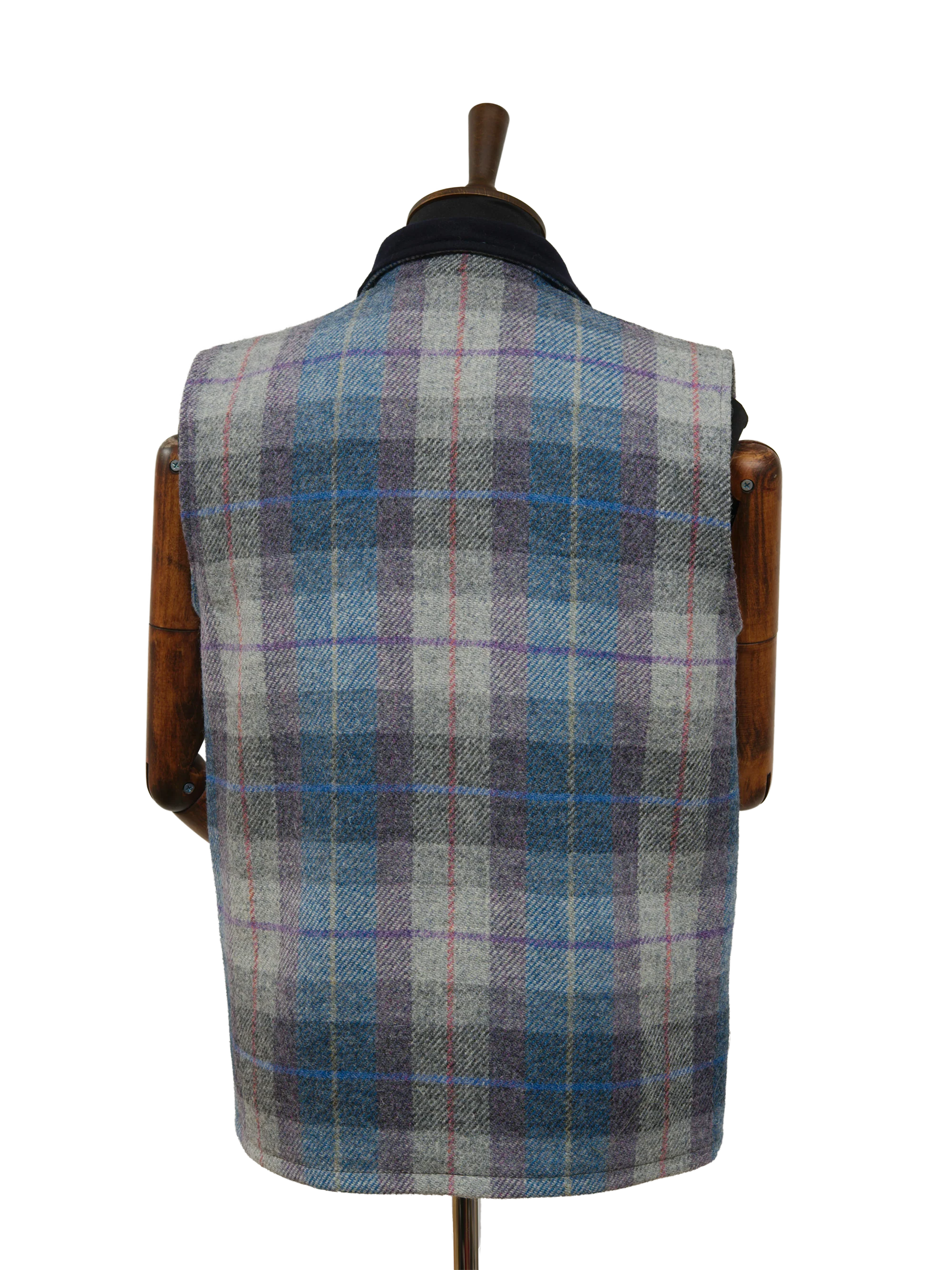 Harris Tweed Gilet - Lavender Check - Image 3
