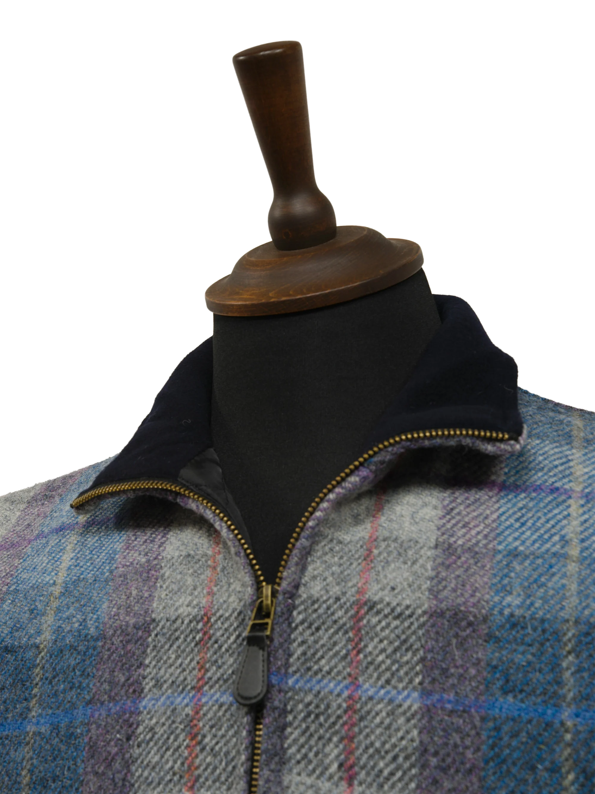 Harris Tweed Gilet - Lavender Check - Image 4