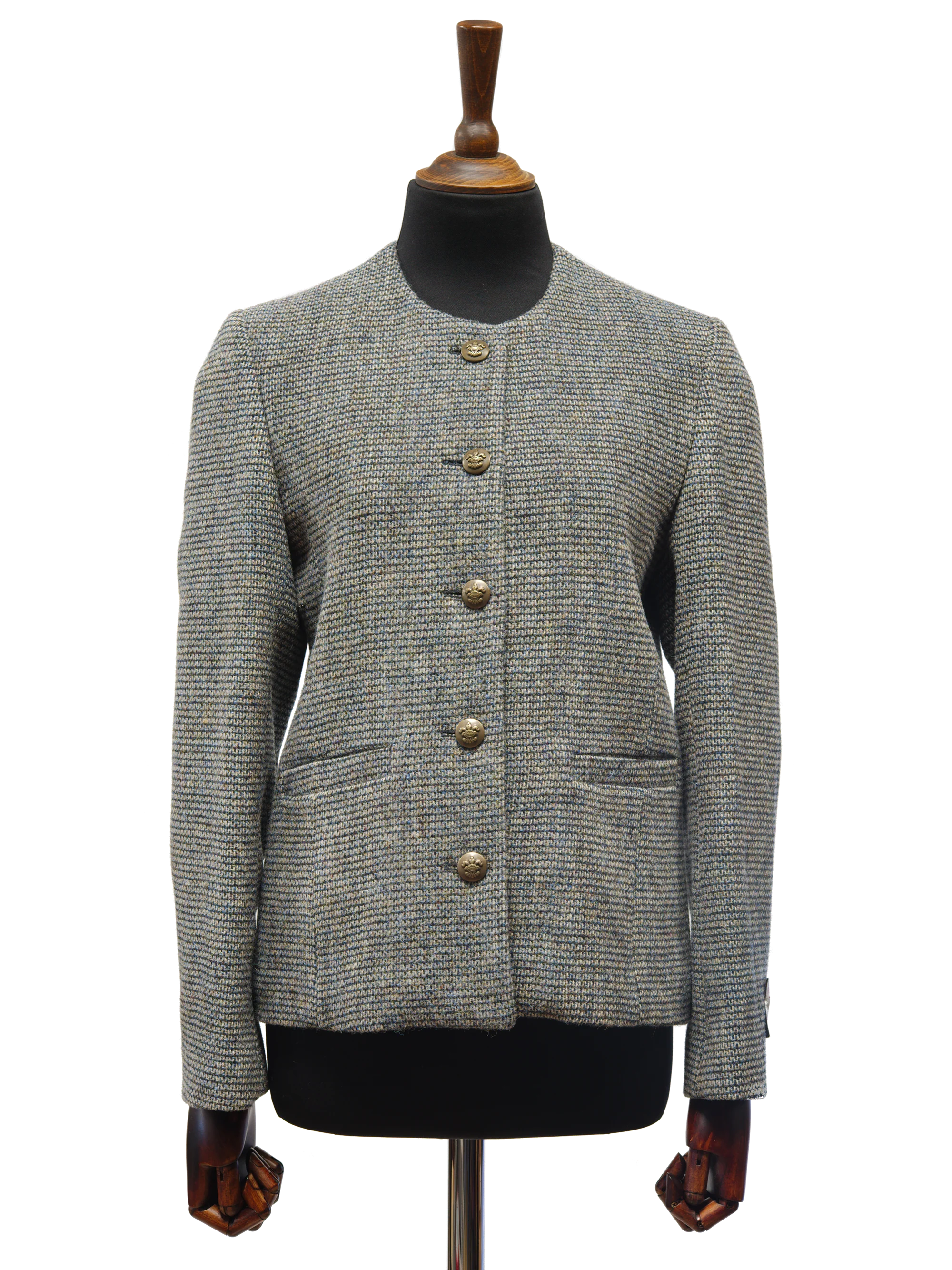 Harris Tweed Grace Jacket - Duck Egg Blue Weave