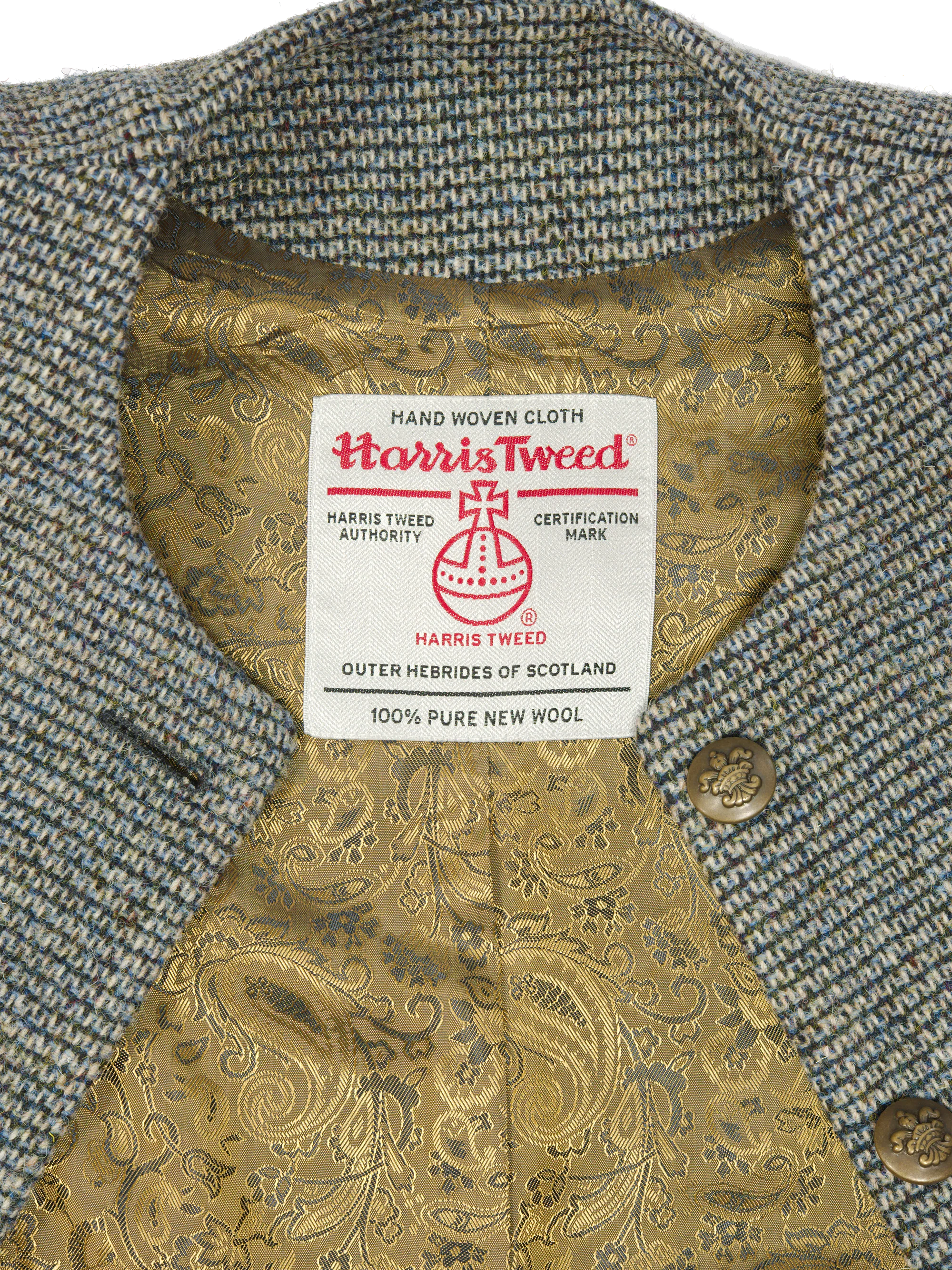 Harris Tweed Grace Jacket - Duck Egg Blue Weave - Image 2