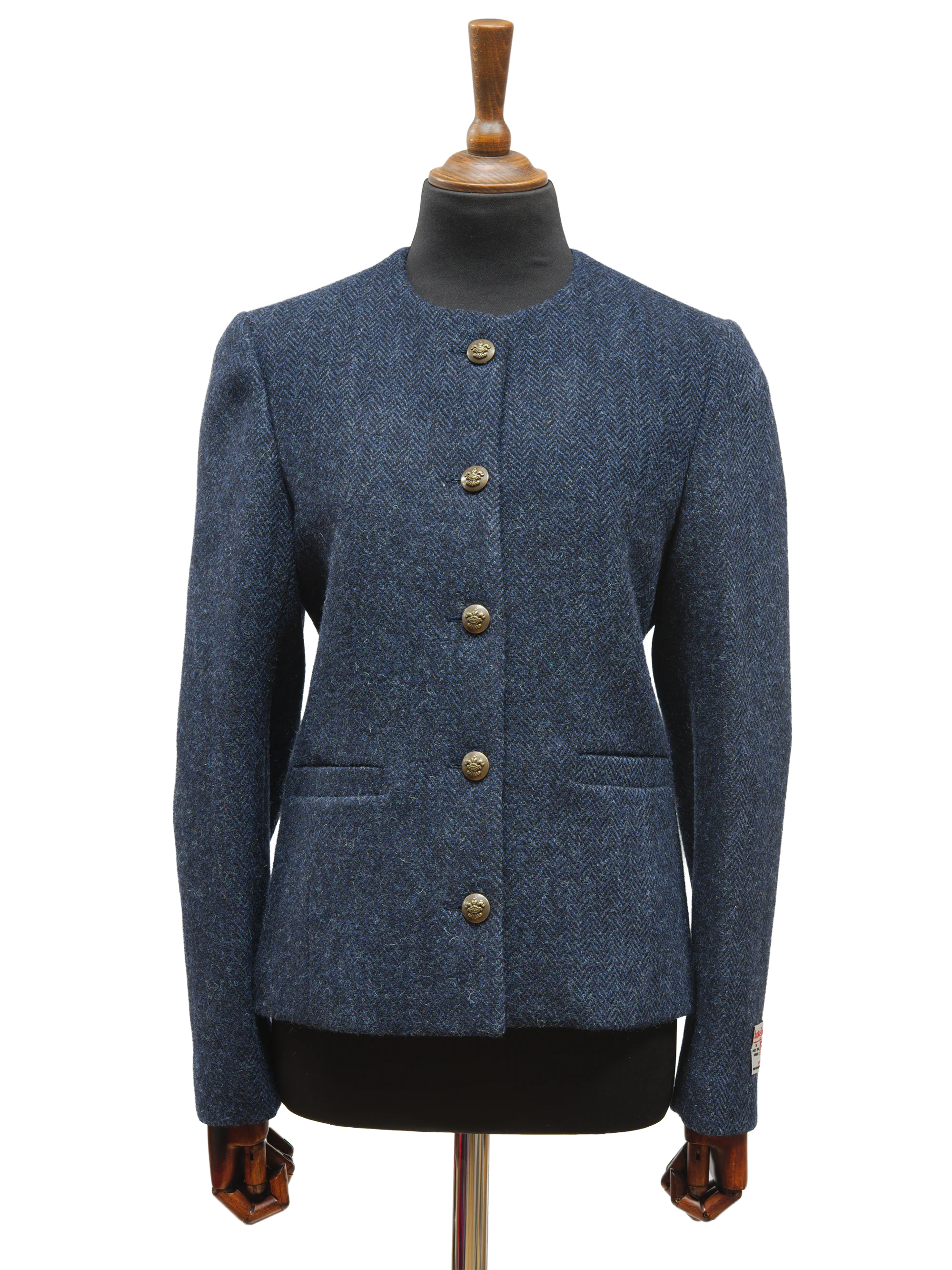 Harris Tweed Grace Jacket - Navy Herringbone